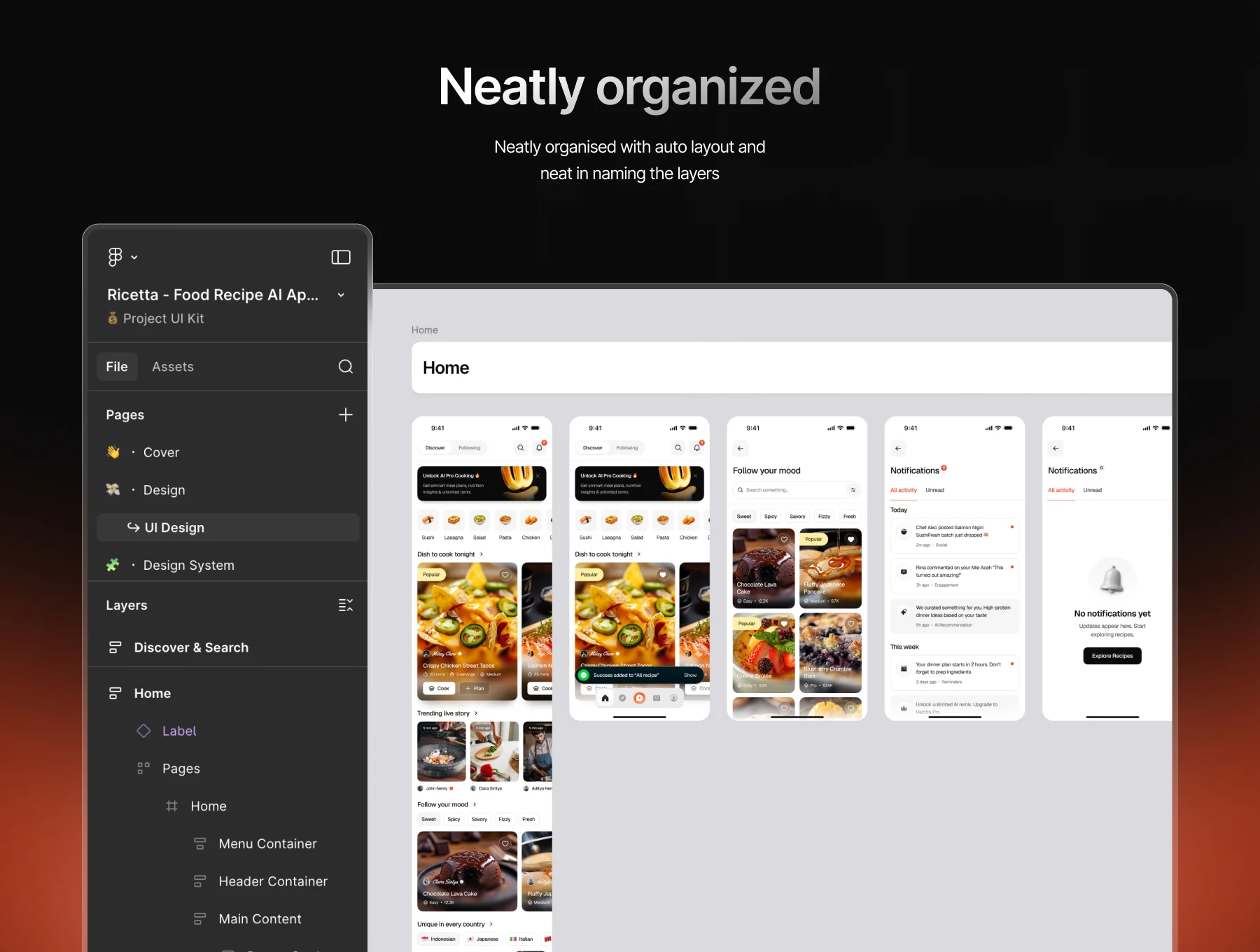 Ricetta - AI Food Recipe App UI Kit 4