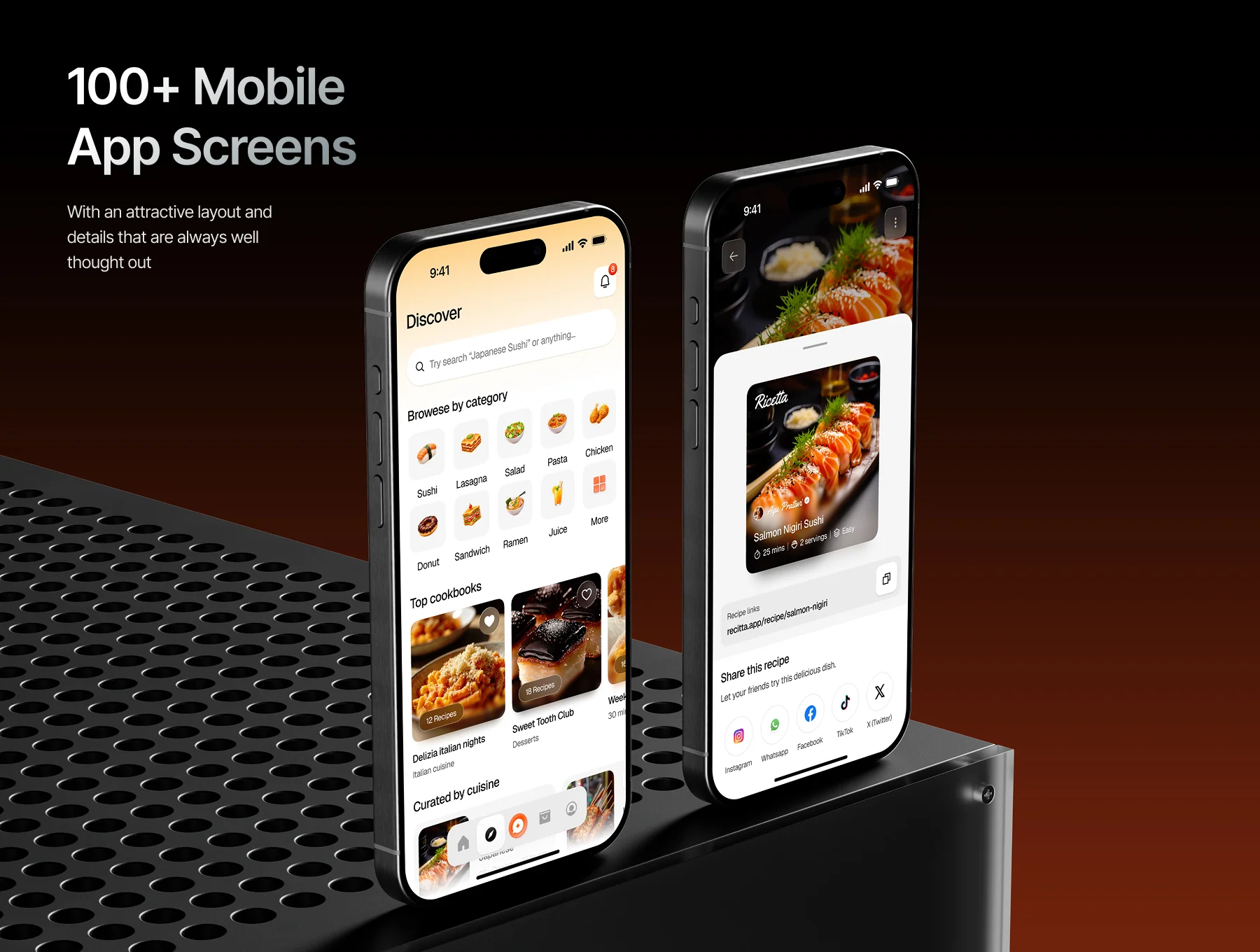 Ricetta - AI Food Recipe App UI Kit 5