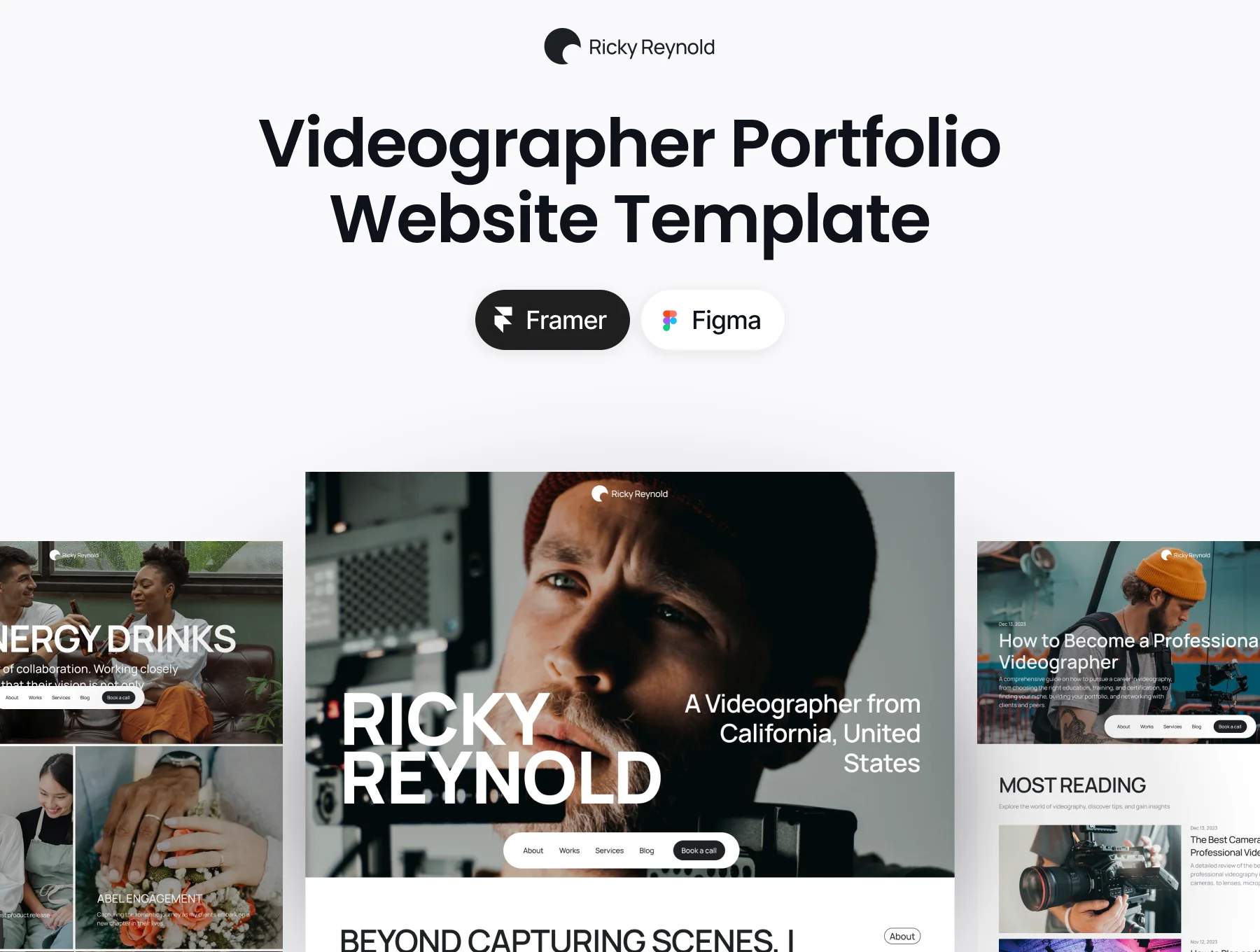 Ricky Reynold - Videographer Portfolio Website Template
