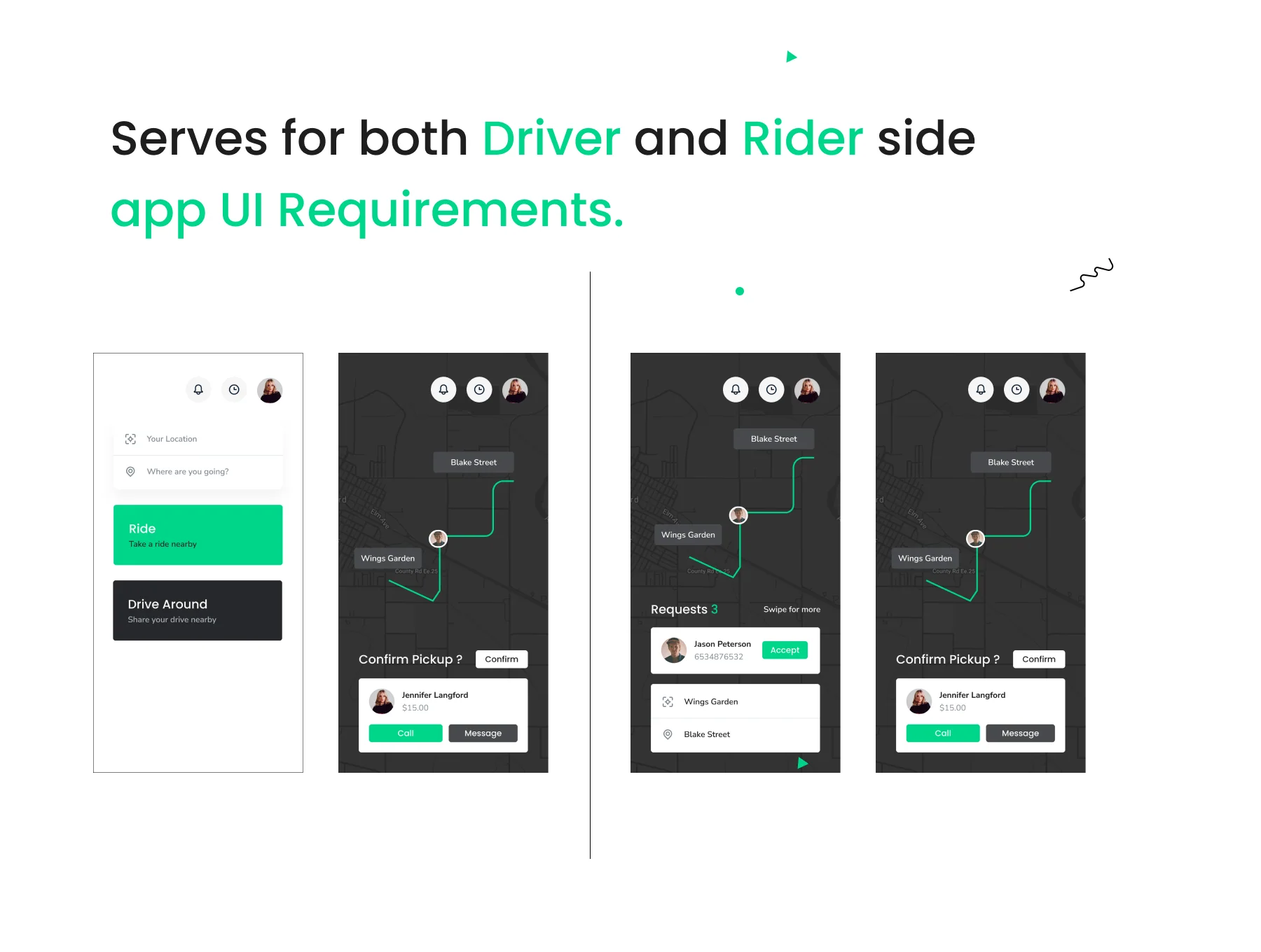 Ride - Carpooling & Ride sharing app UI Kit 2