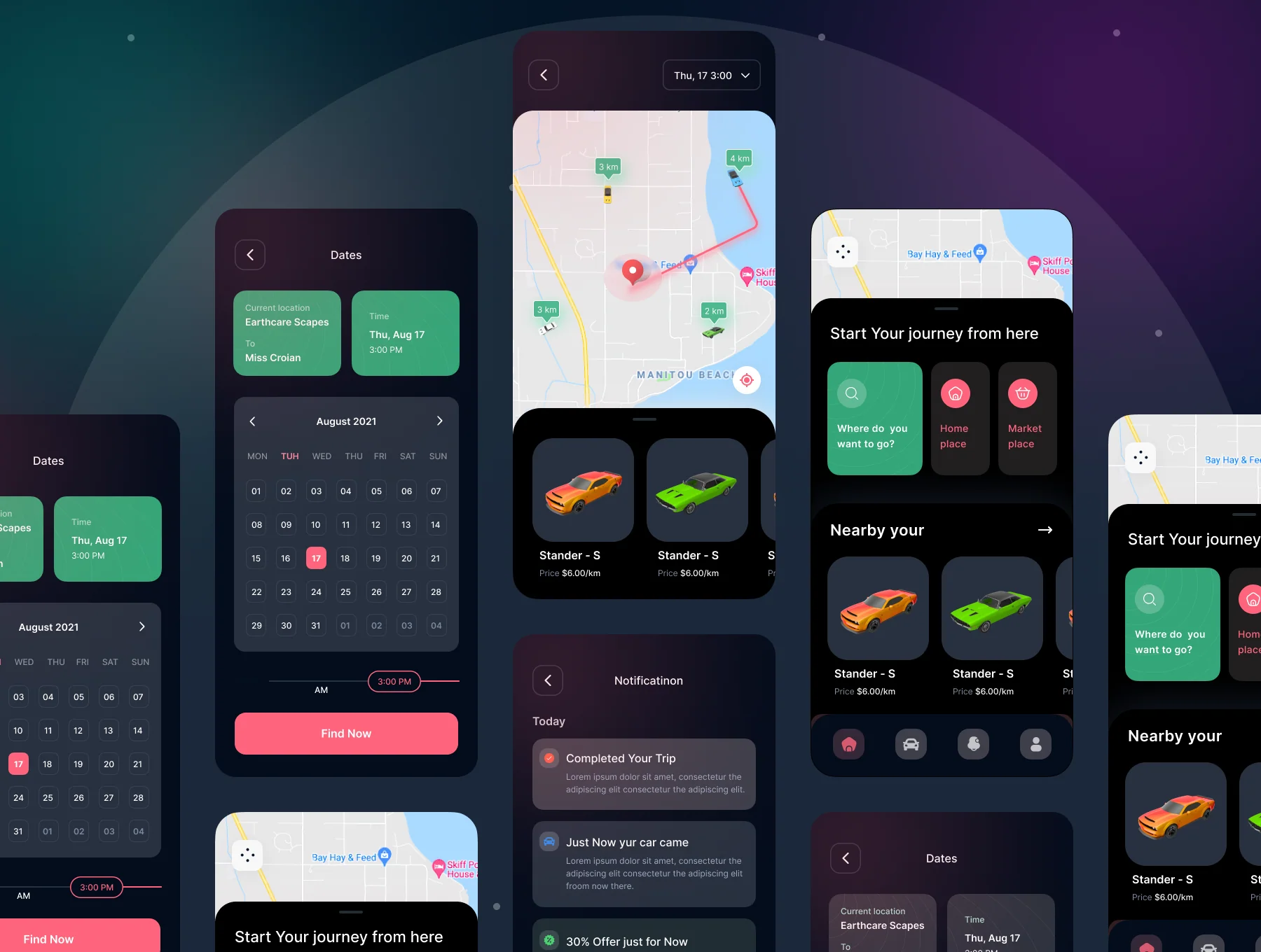 Rideshare Ios ui kit 8
