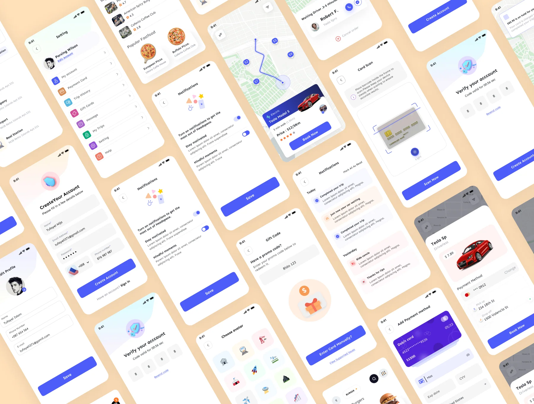 Rideshare UI Kit 3
