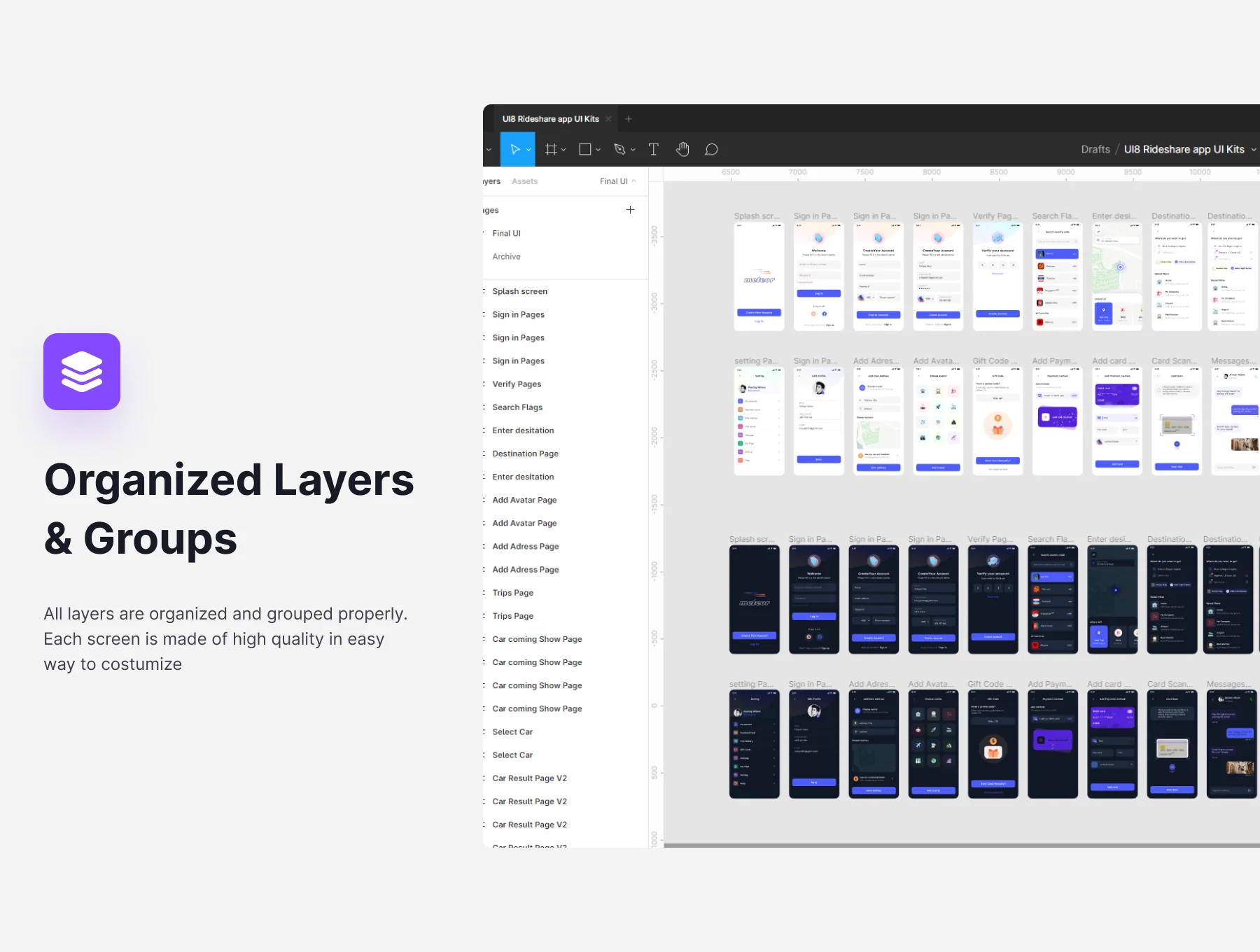 Rideshare UI Kit 4