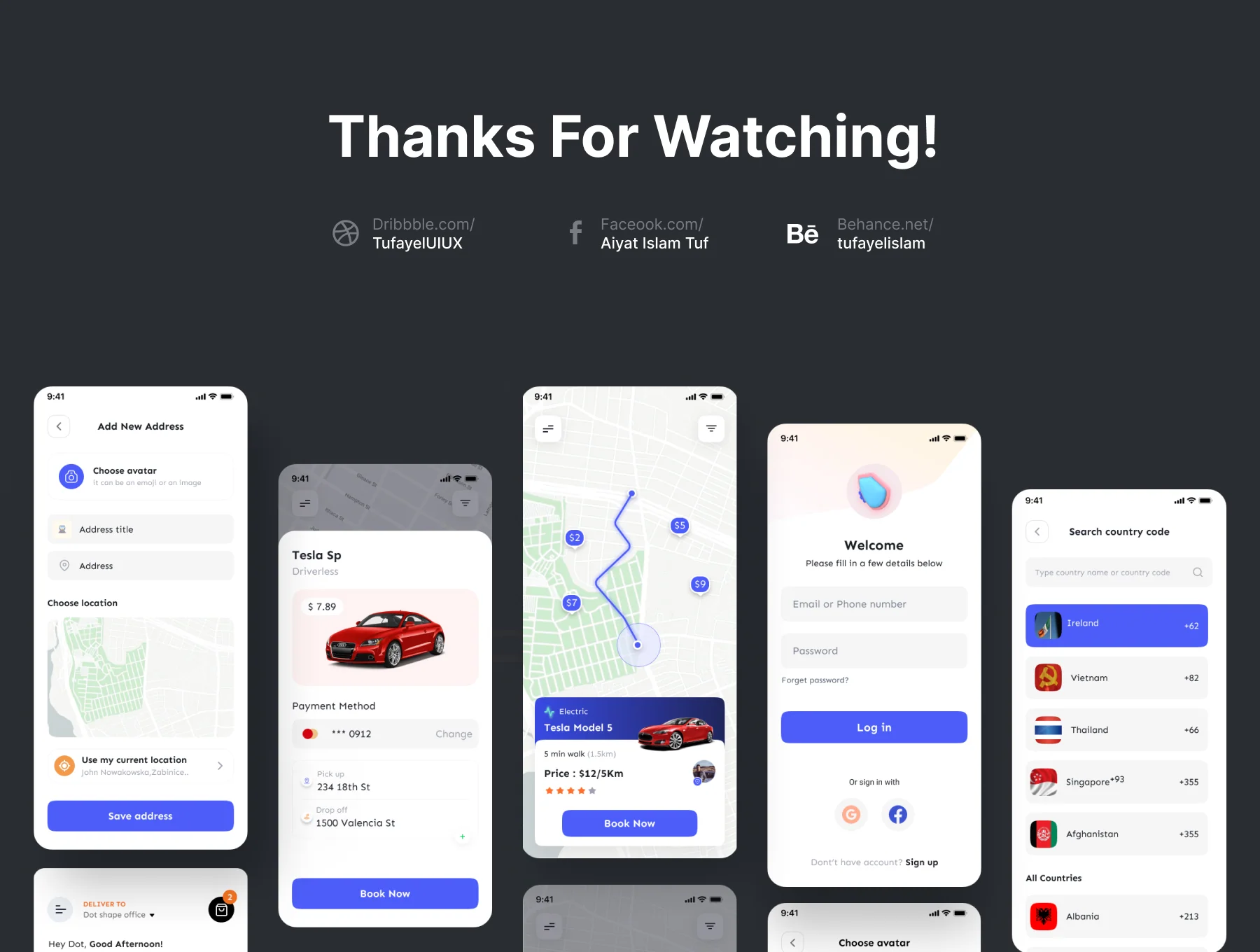 Rideshare UI Kit 6