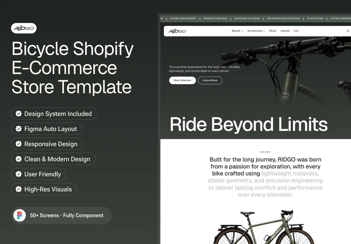 Ridgo - Bicycle E-commerce Design