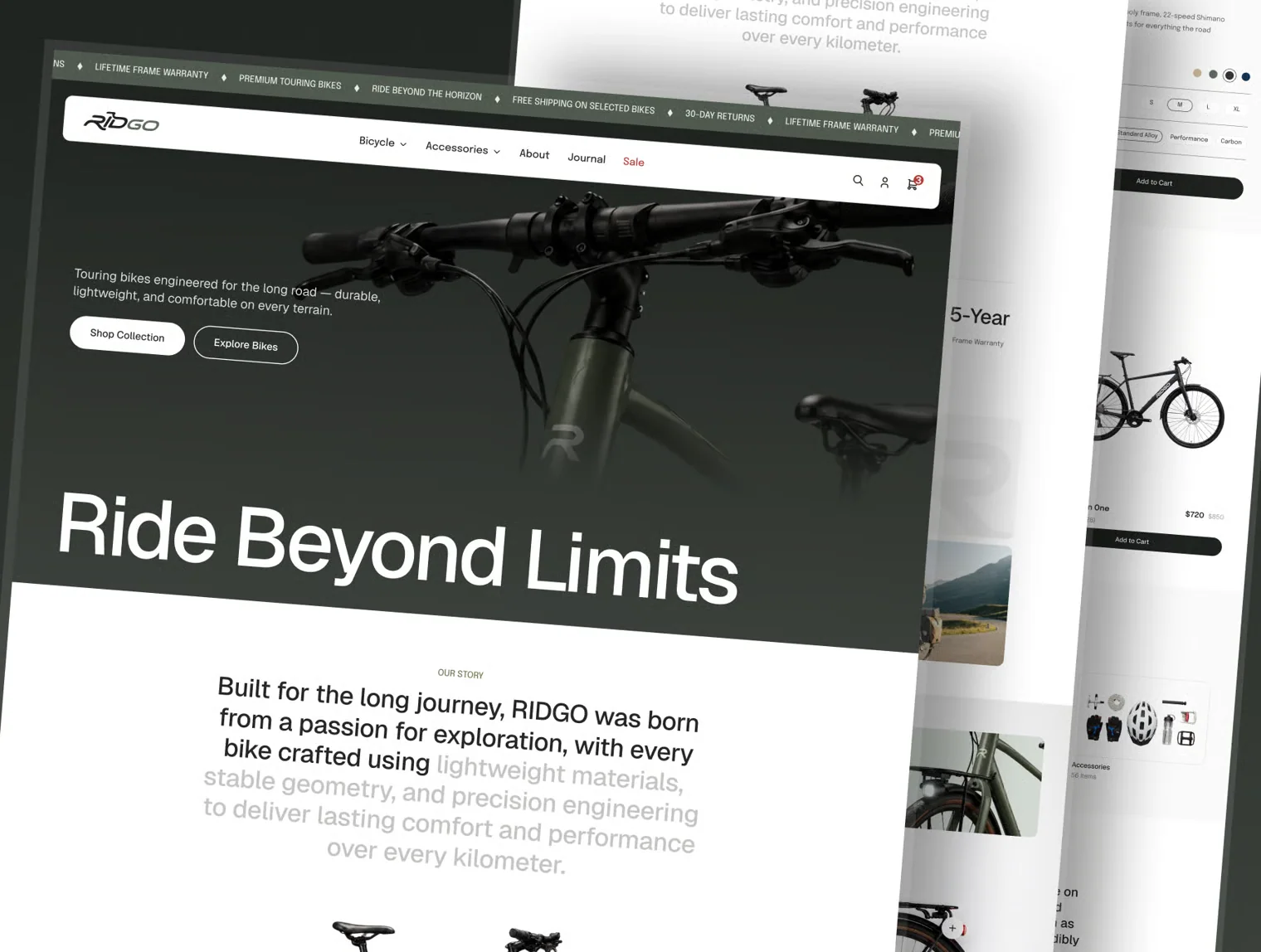 Ridgo - Bicycle E-commerce Design 6