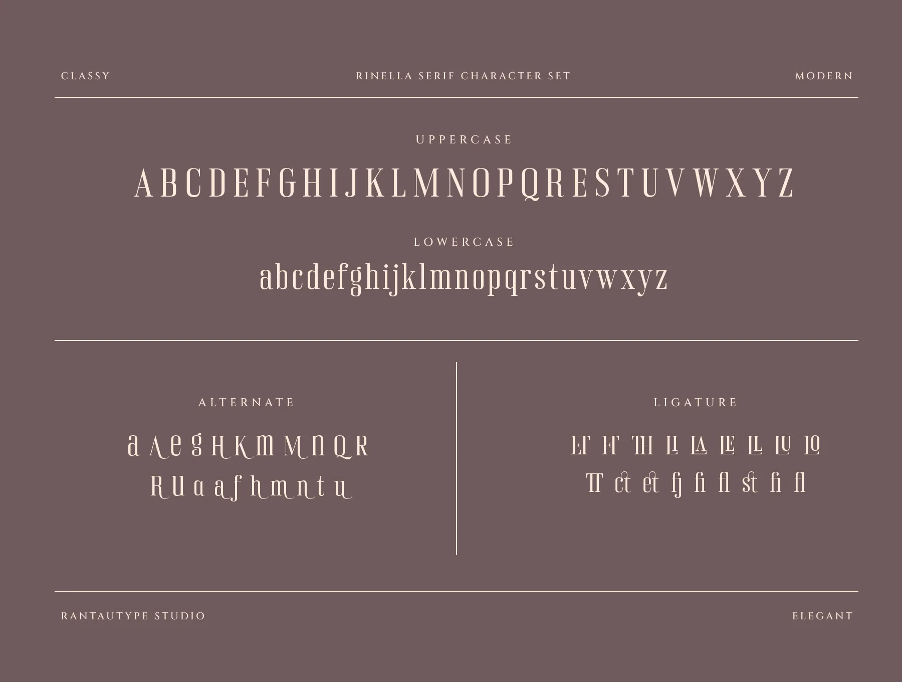 Rinella Modern Serif font 7