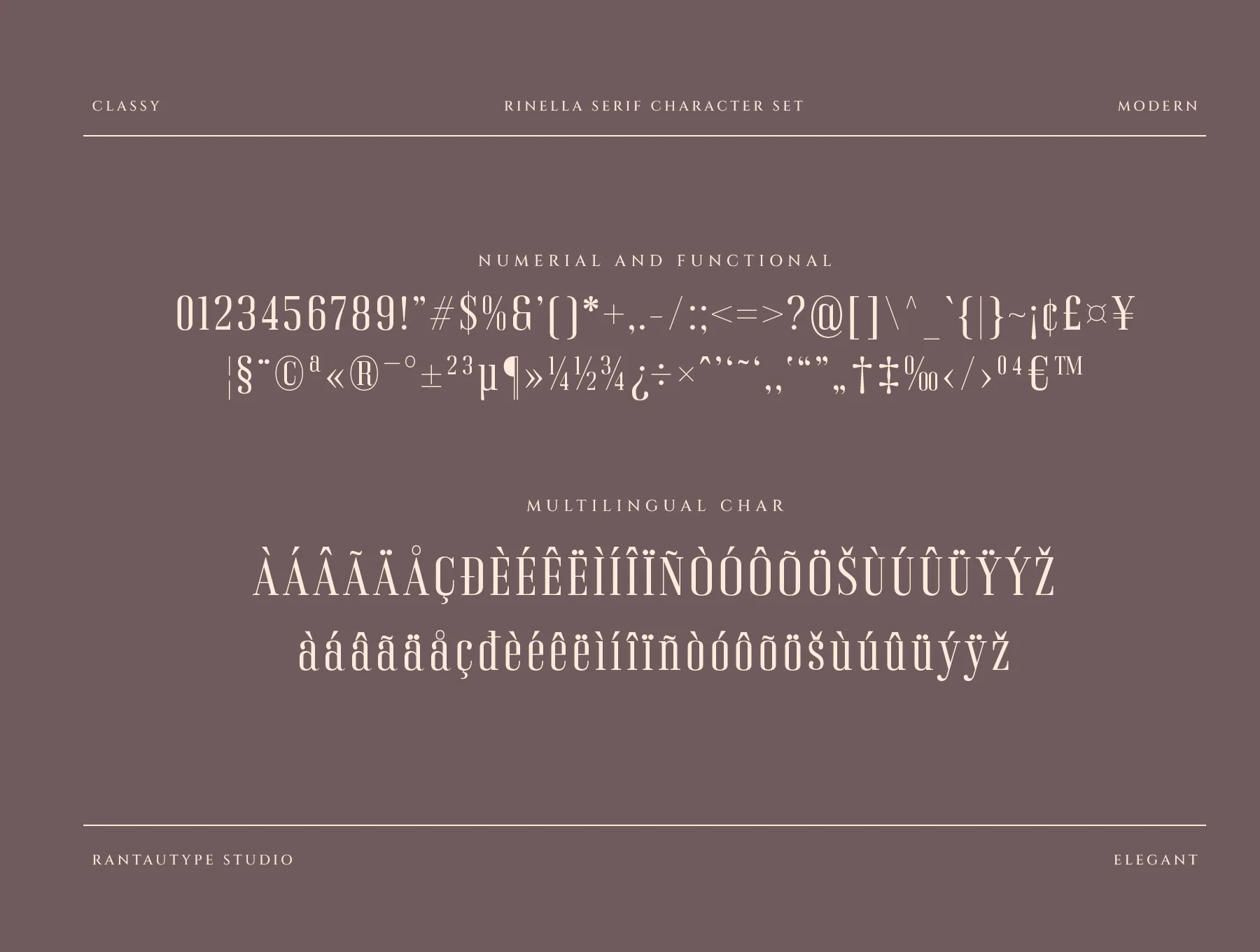 Rinella Modern Serif font 8
