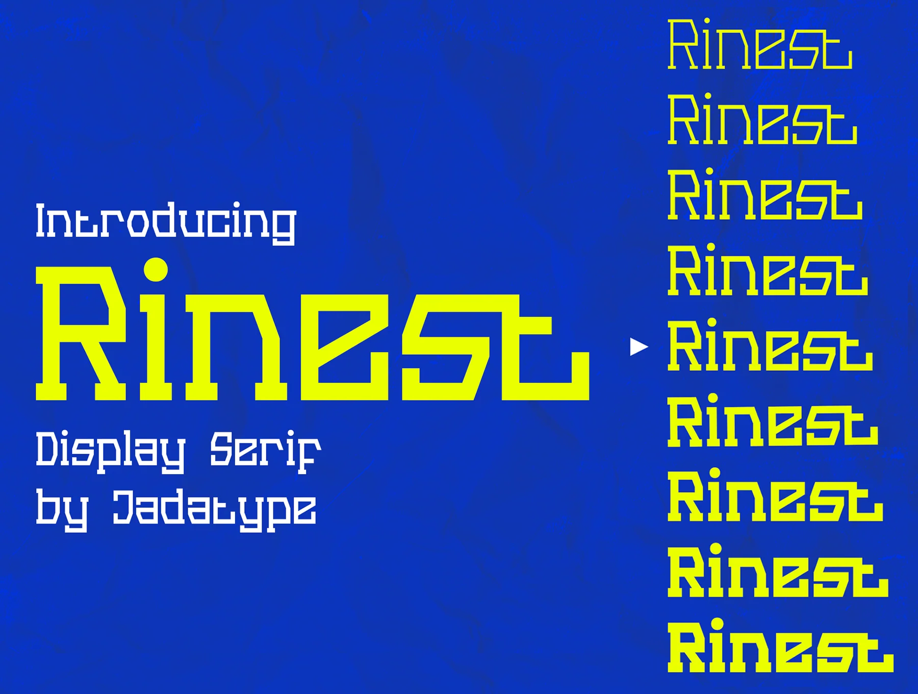 Rinest Typeface 9