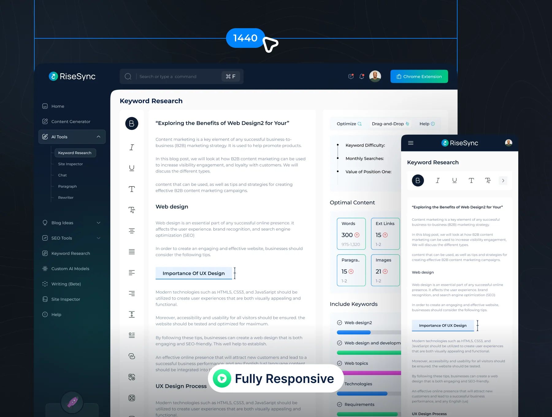 RISESYNC - Ai Writing Tool Dashboard UI Kit 2