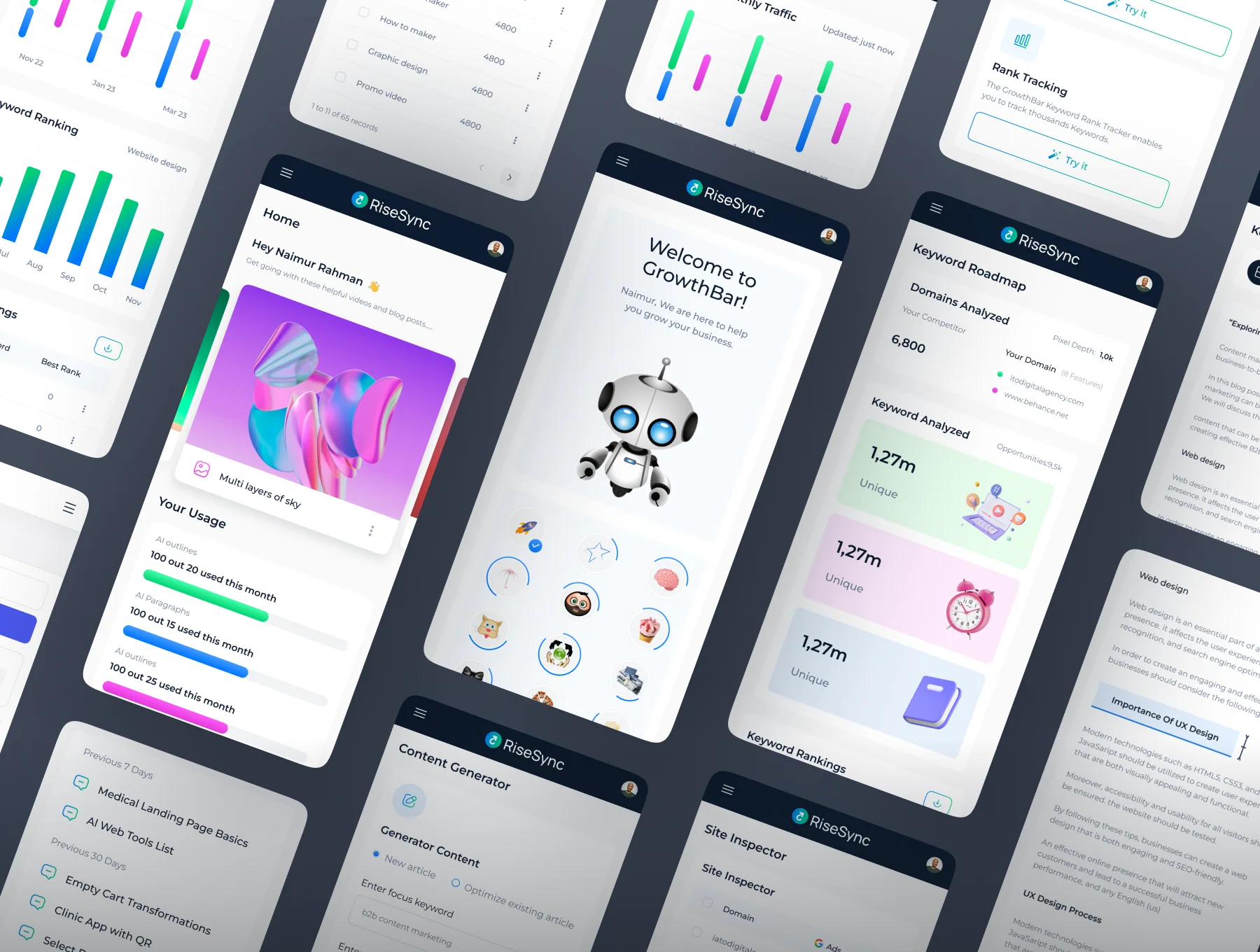 RISESYNC - Ai Writing Tool Dashboard UI Kit 4