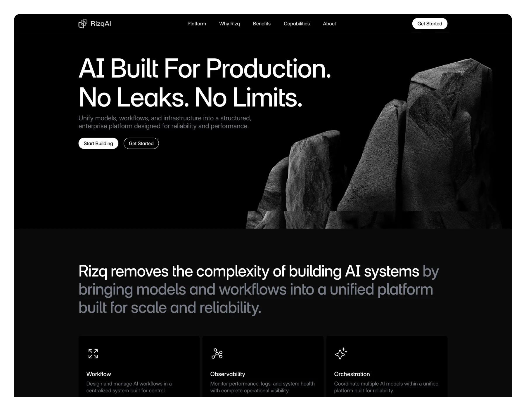 Rizq - Premium AI & SaaS Website