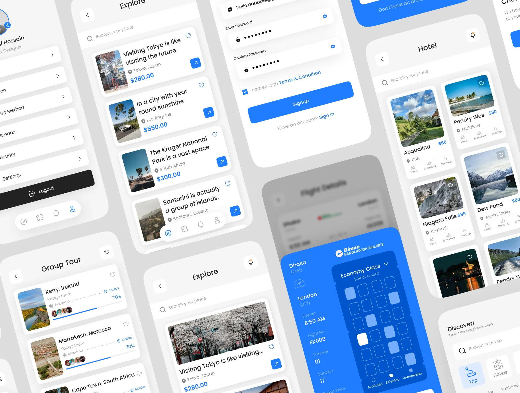 Roam - Travel App UI Kit 5