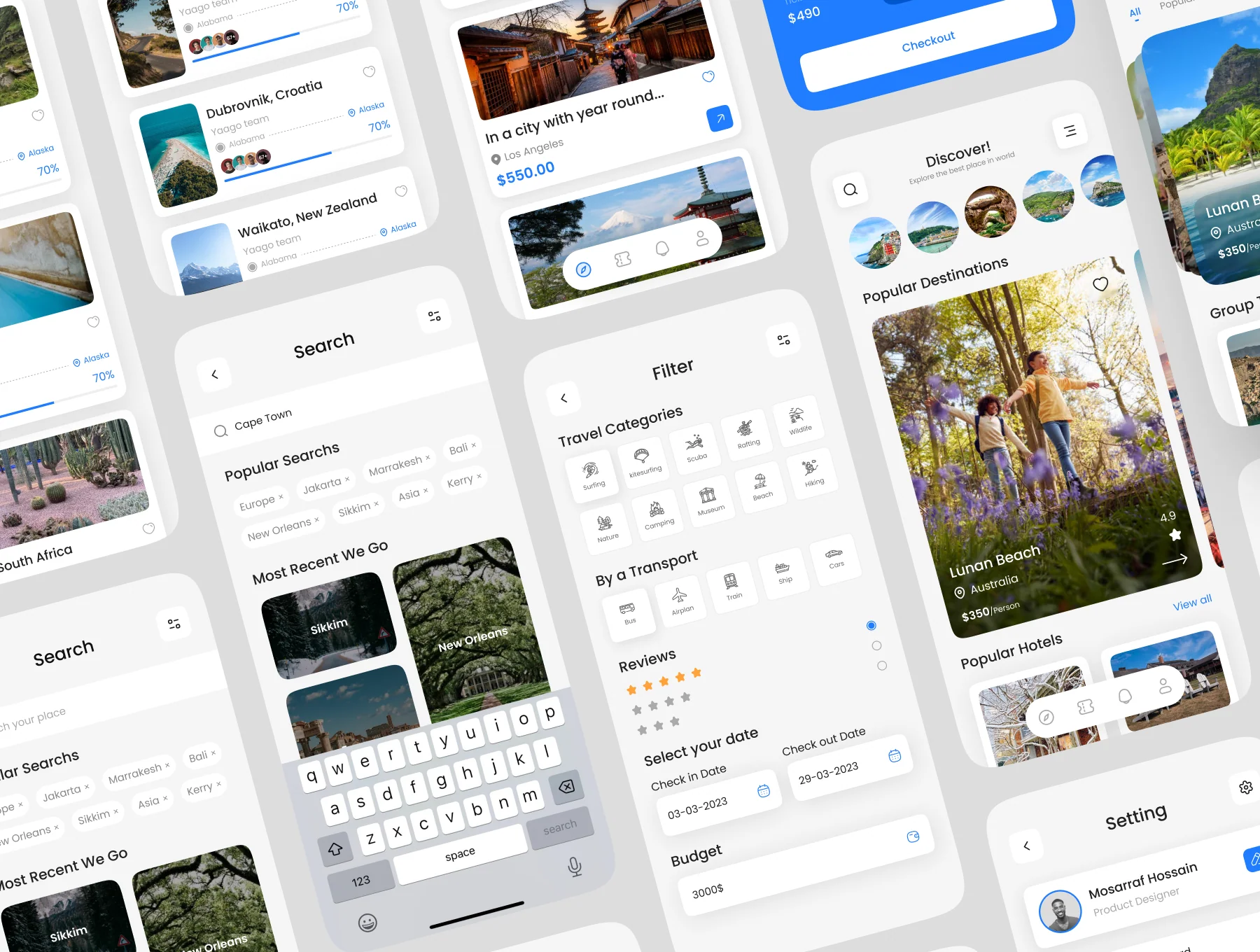 Roam - Travel App UI Kit 7