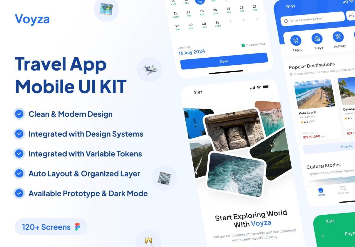 Voyza - Travel Booking App UI Kit