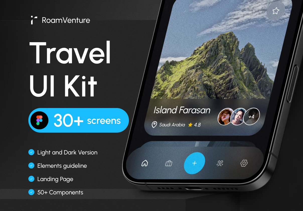 RoamVenture - Travel App & Landing Page