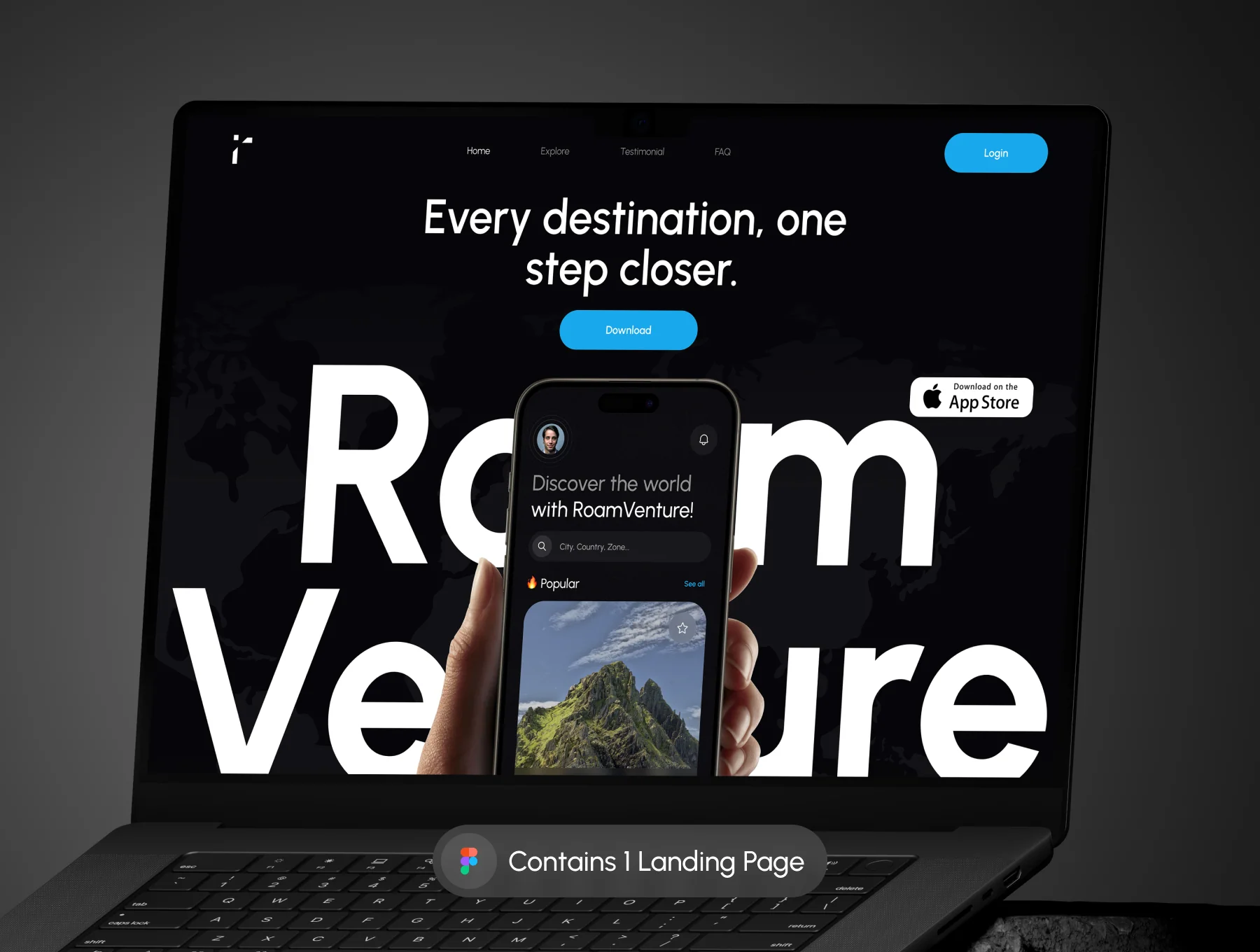RoamVenture - Travel App & Landing Page 3