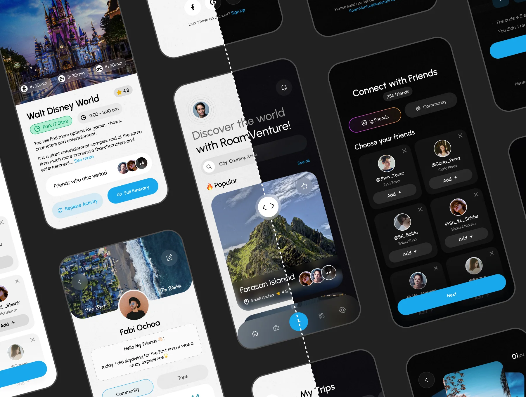 RoamVenture - Travel App & Landing Page 5
