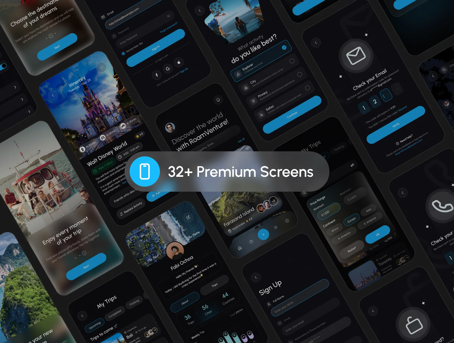 RoamVenture - Travel App & Landing Page 7