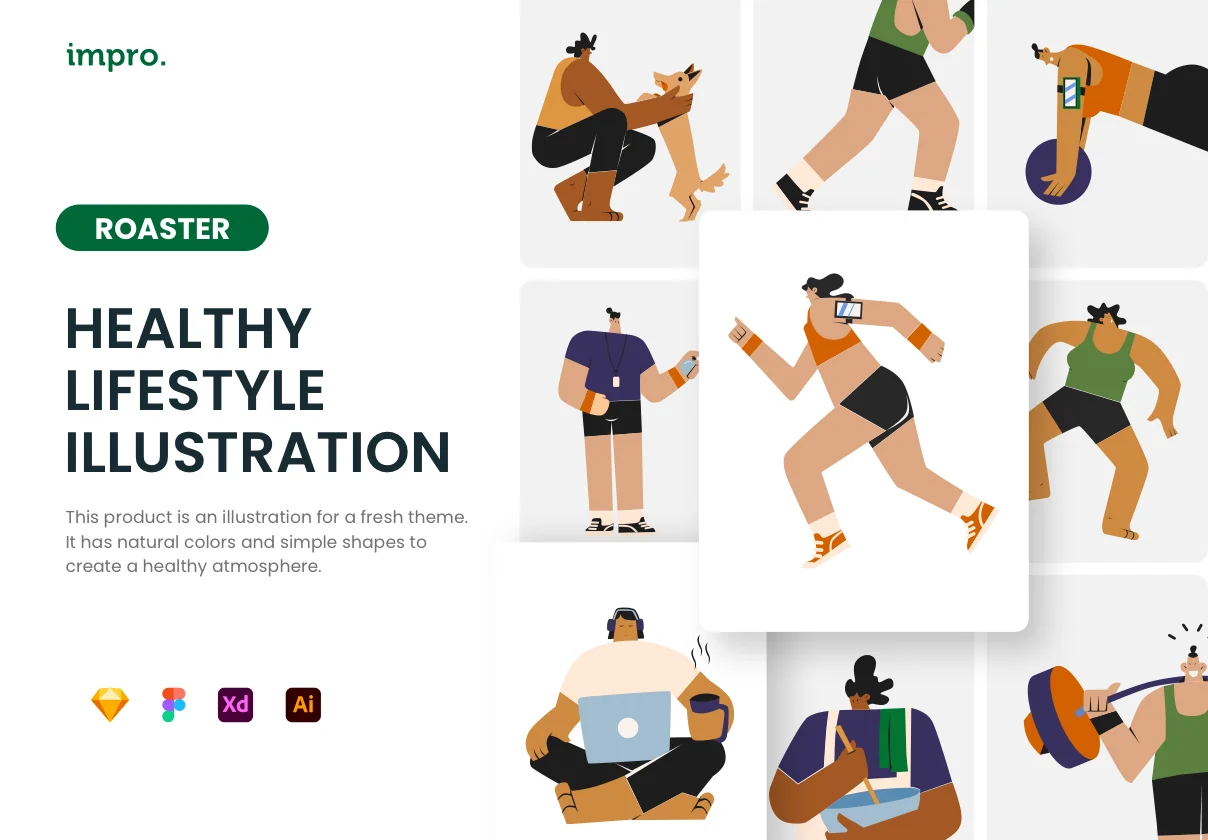 Roaster - Healthy Life Illustration