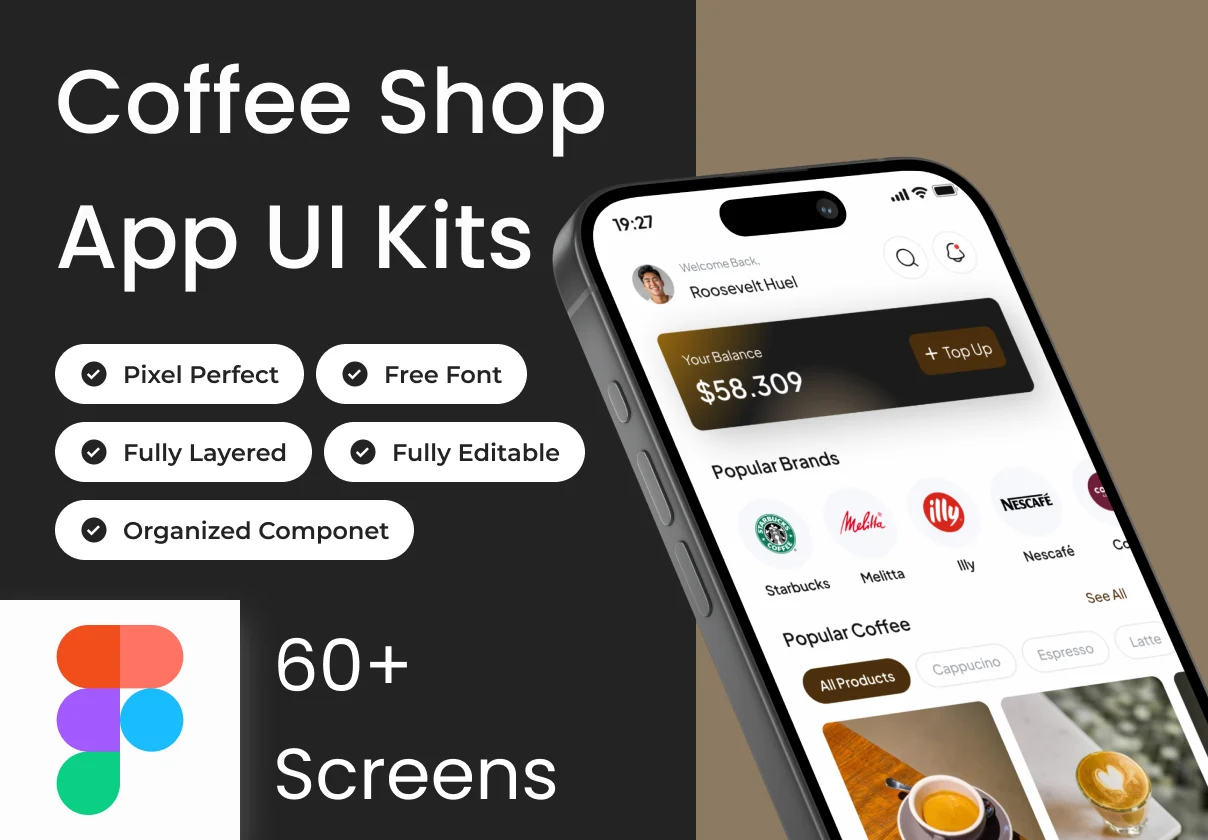 Roastly - Coffee Shop App Ui Kits