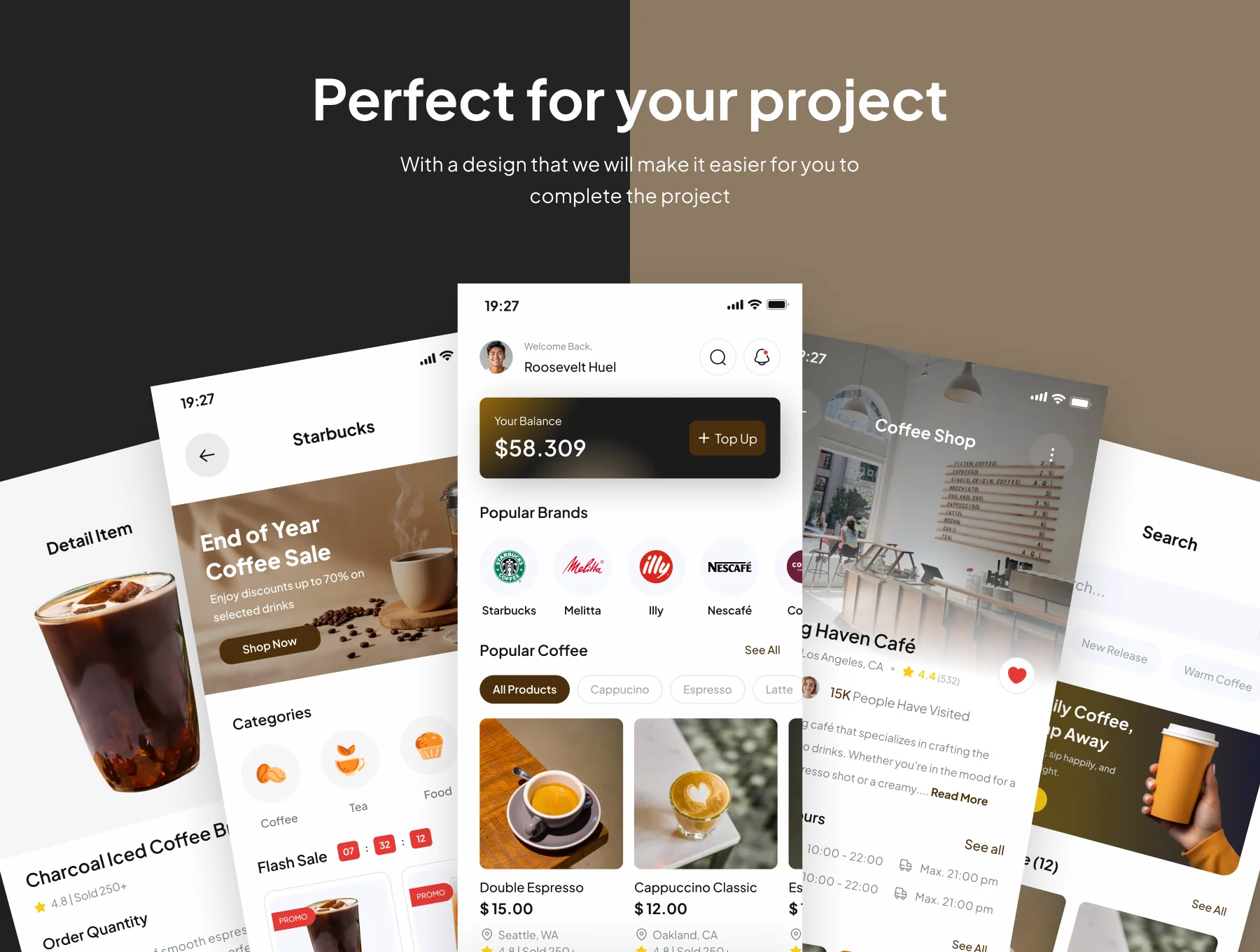 Roastly - Coffee Shop App Ui Kits 4