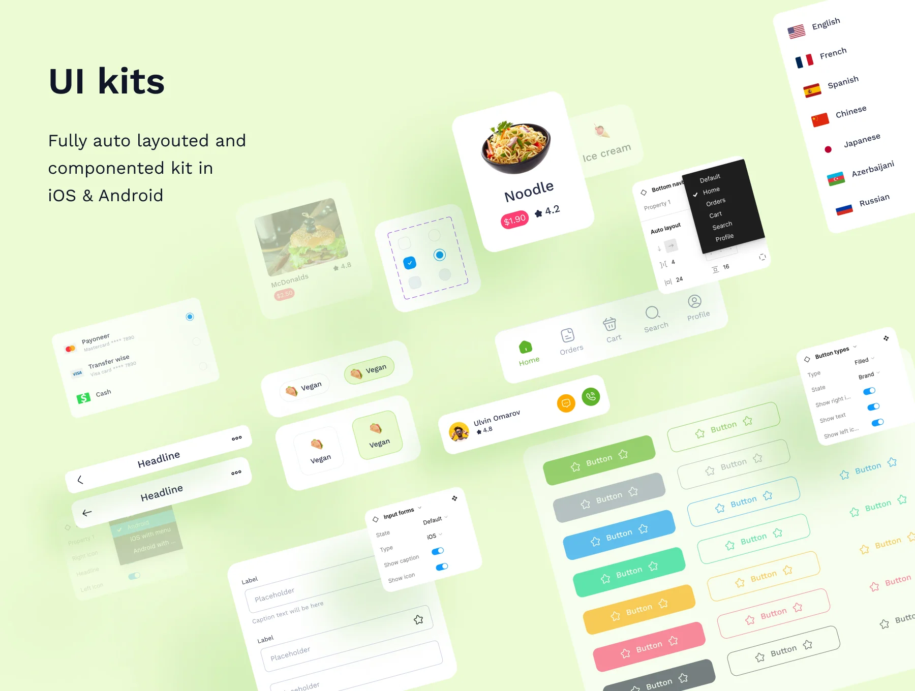 Robin Food - Food delivery mobile app UI kits 6