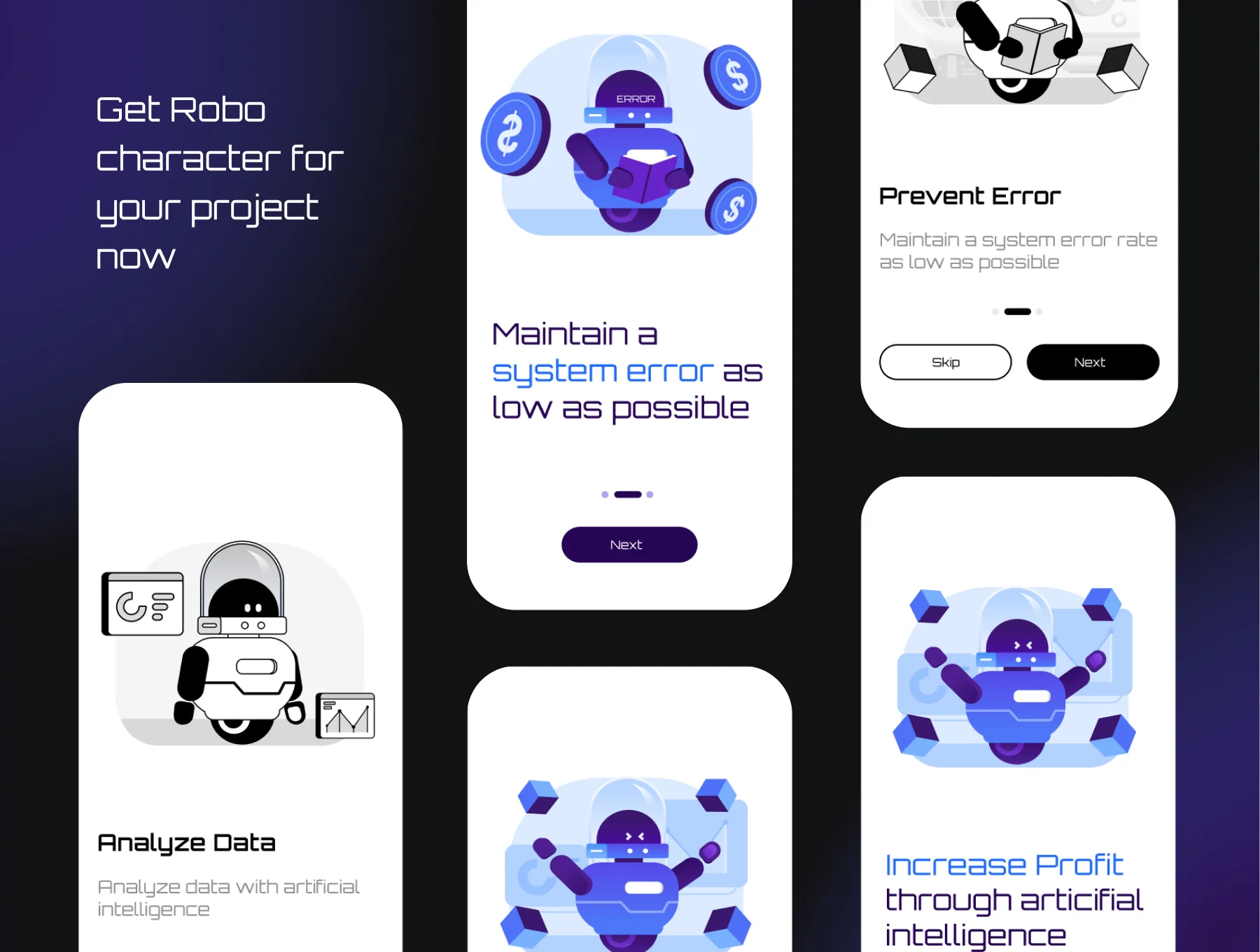 🤖 ROBO - Futuristic Illustration Library 6