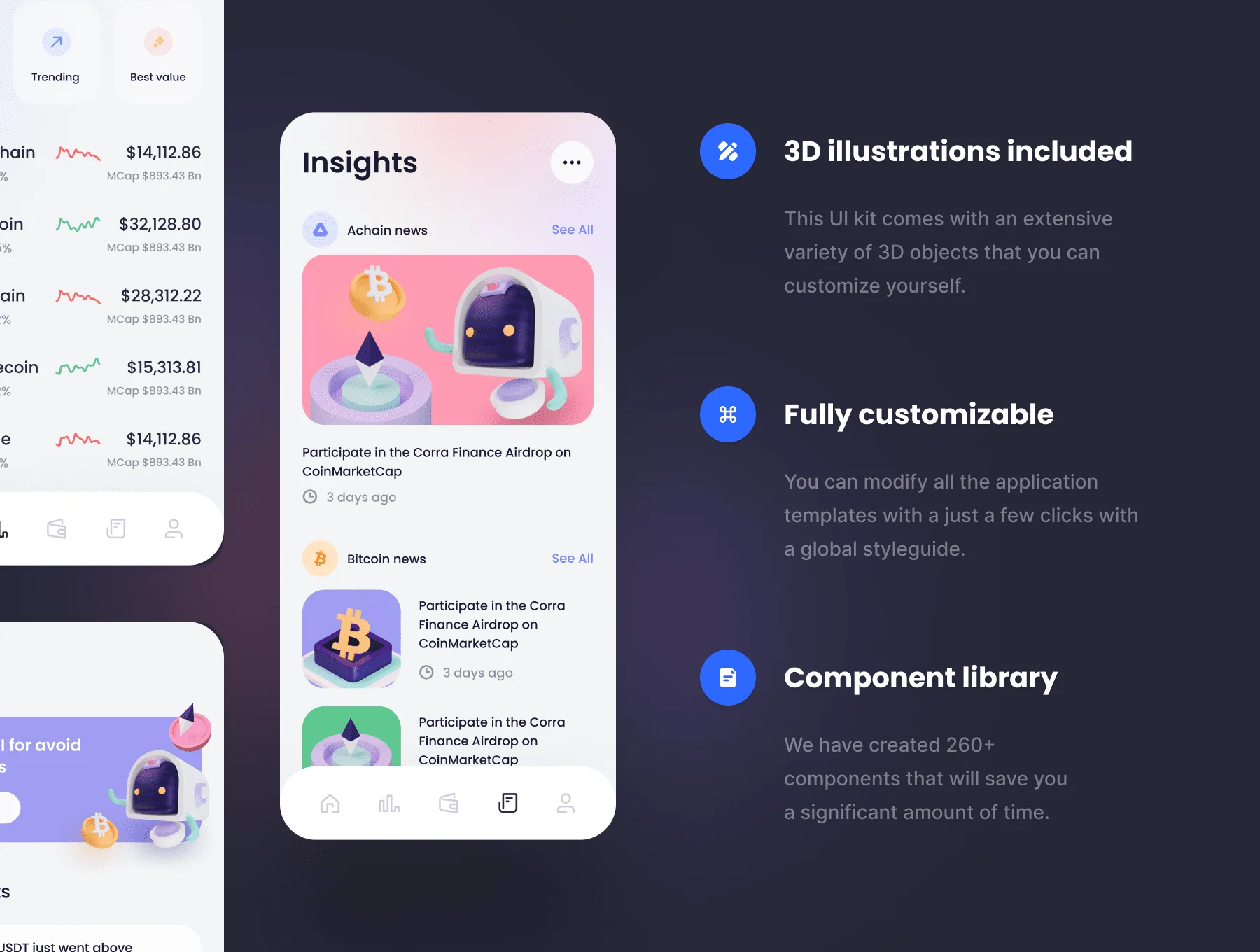 Robot Wallet – Crypto iOS UI Kit 5