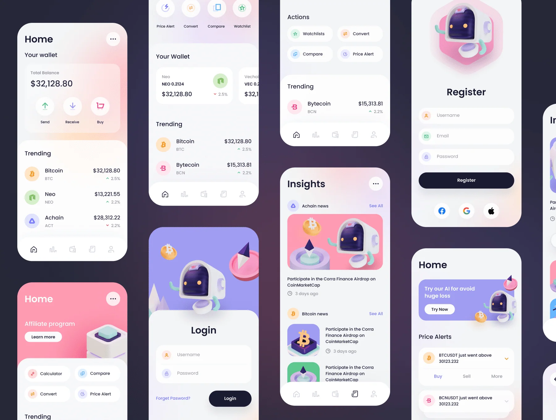 Robot Wallet – Crypto iOS UI Kit 8