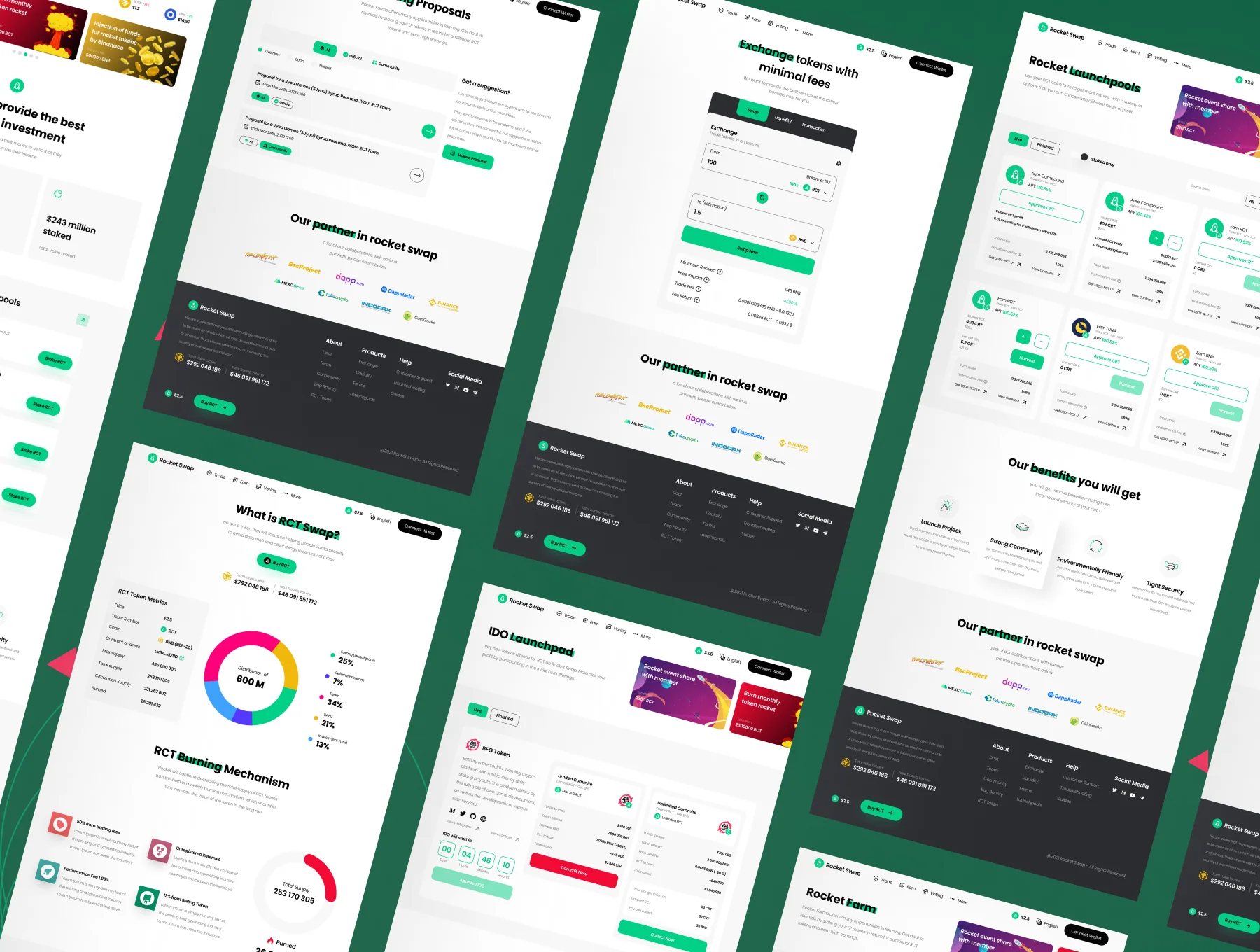 Rocket Swap - UIKit website for stacking, farming and various things for your crypto website needs 6
