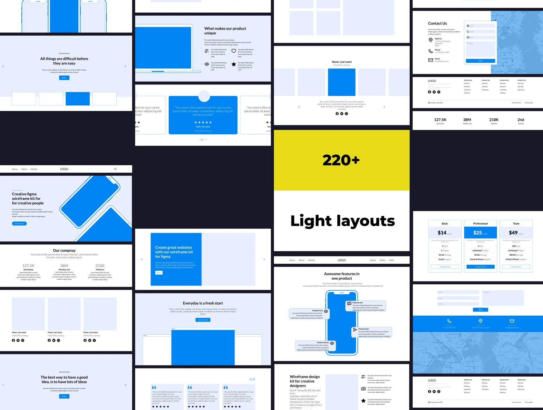 Rocket Wireframe Kit for Figma 3