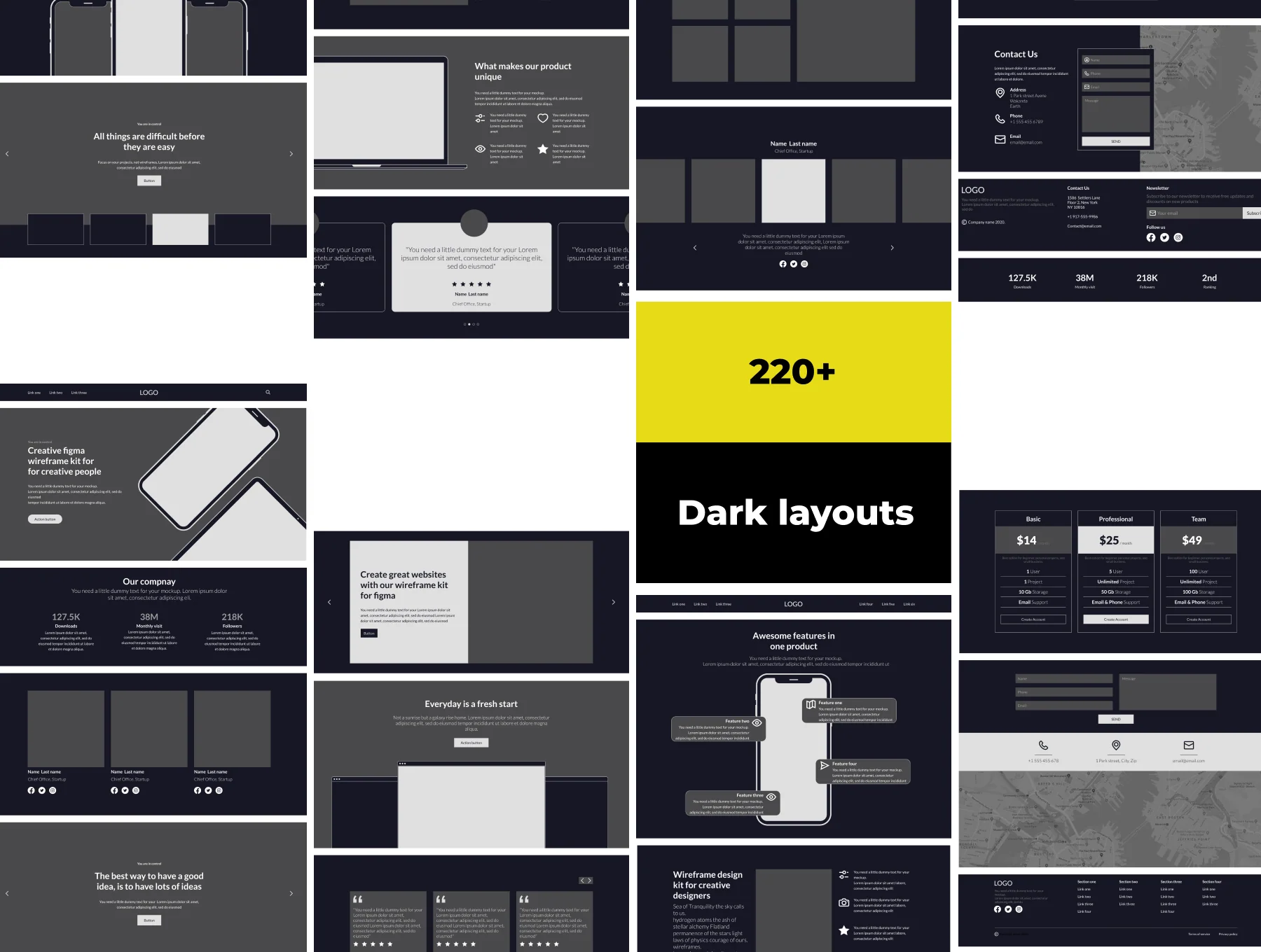 Rocket Wireframe Kit for Figma 4