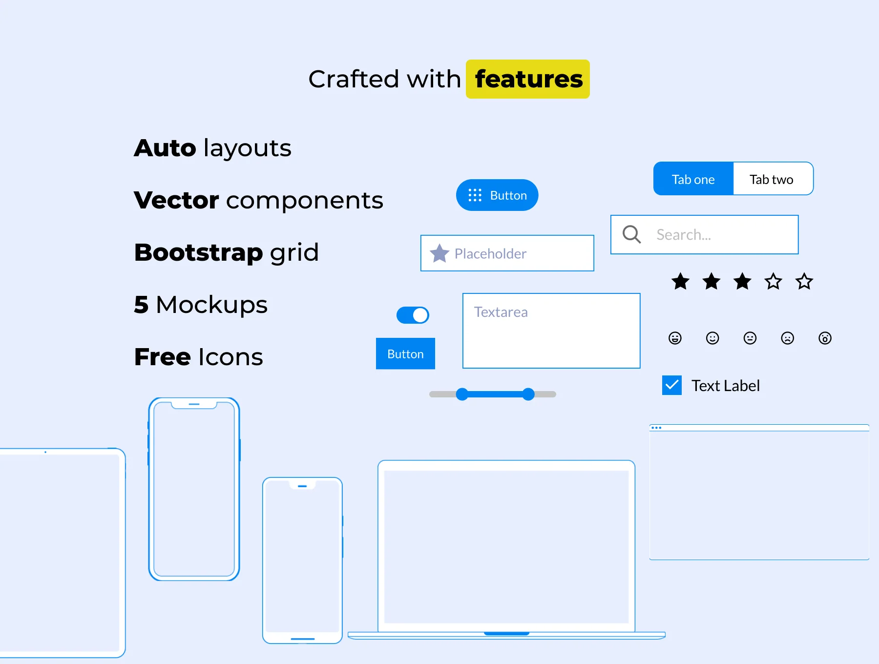 Rocket Wireframe Kit for Figma 5