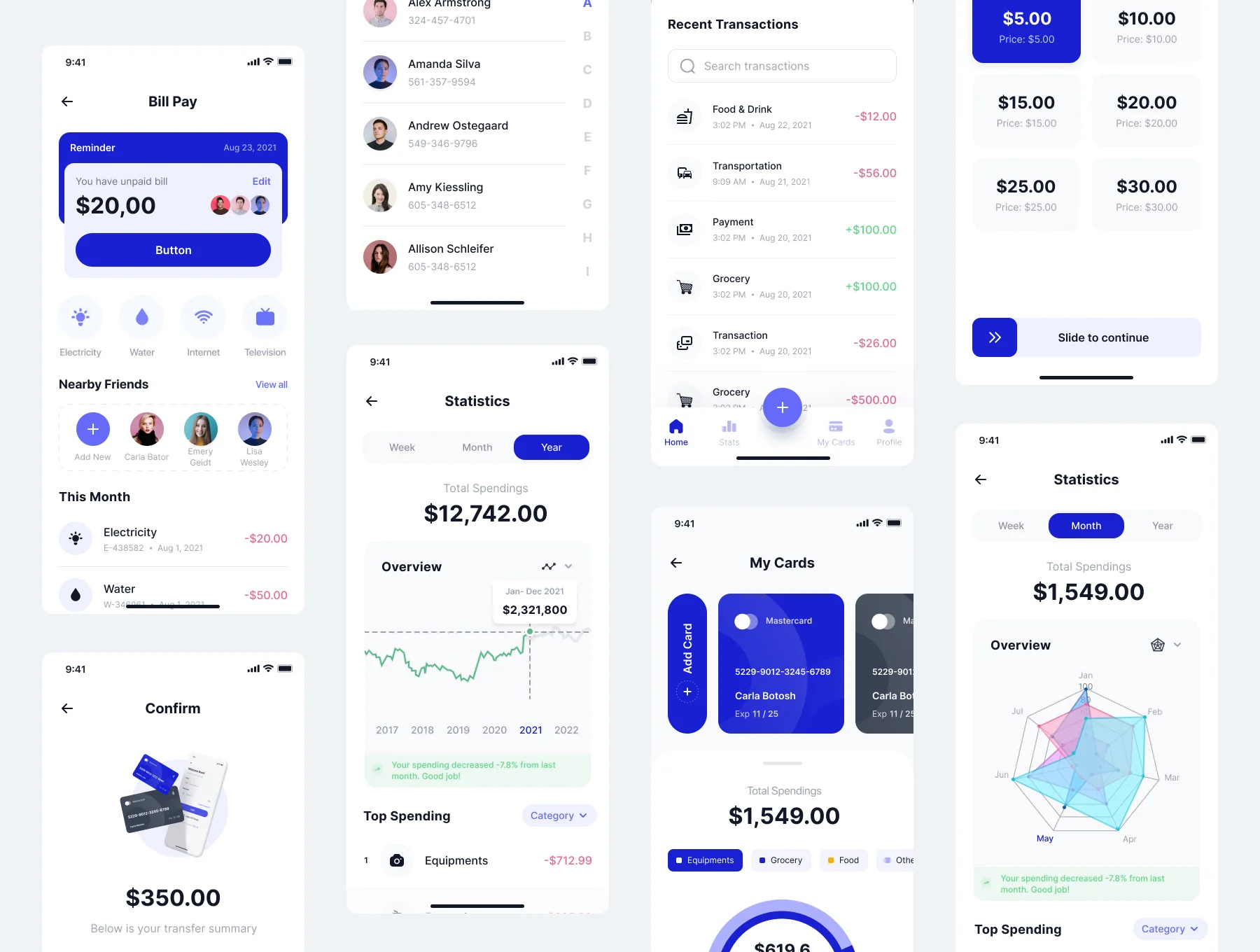 RocketPay - Finance Mobile App UI Kit 2