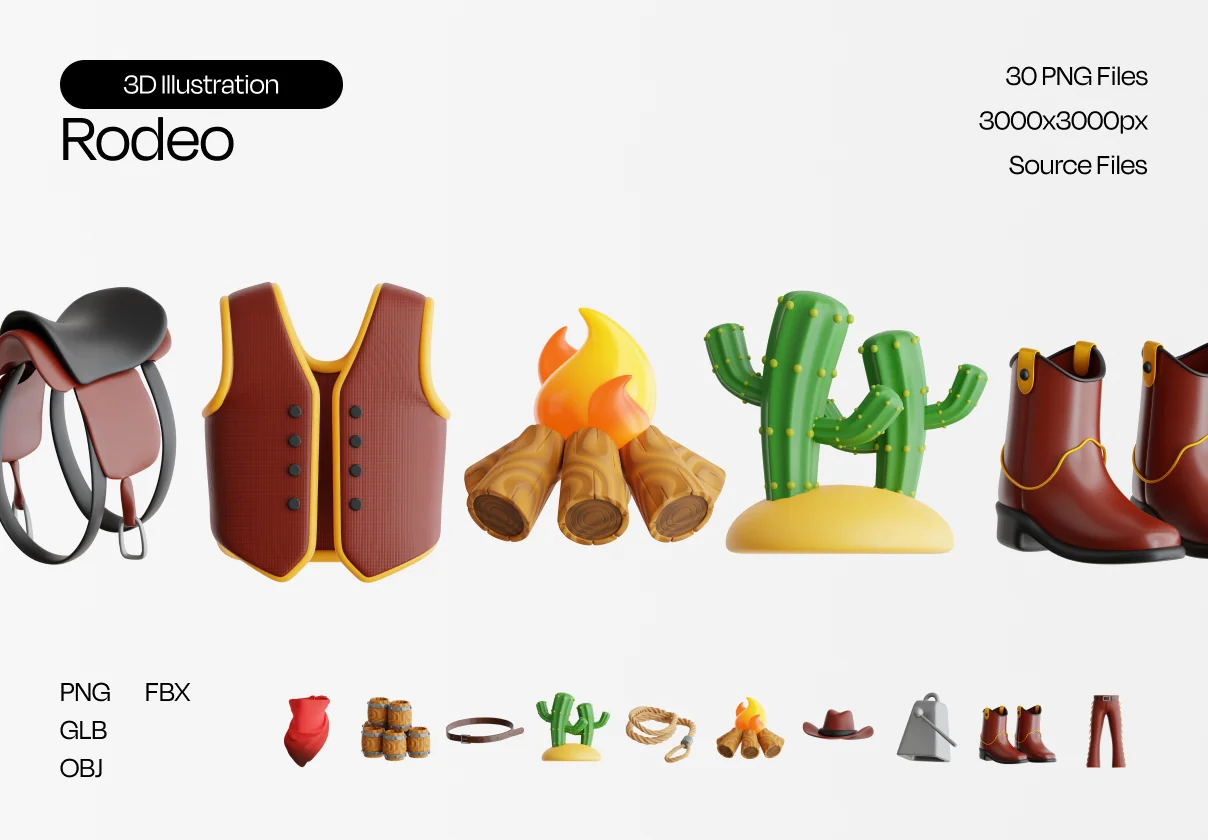 Rodeo 3D Icon Pack