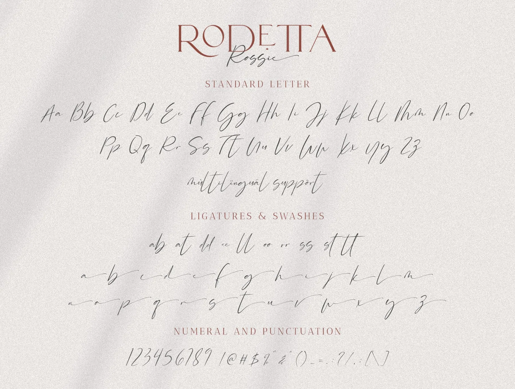 Rodetta Rossie Font Duo + Logos 16