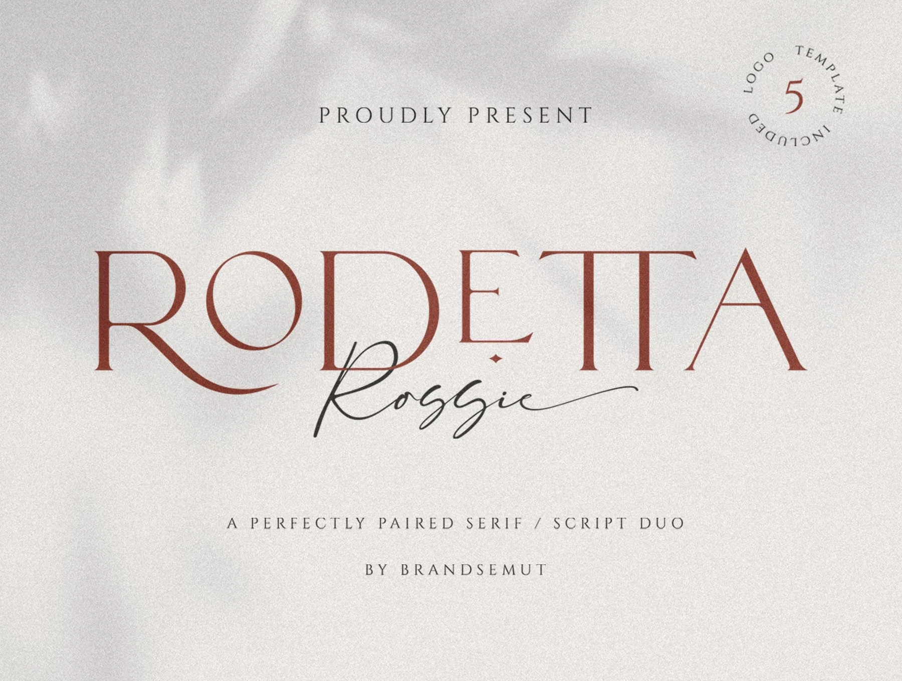 Rodetta Rossie Font Duo + Logos