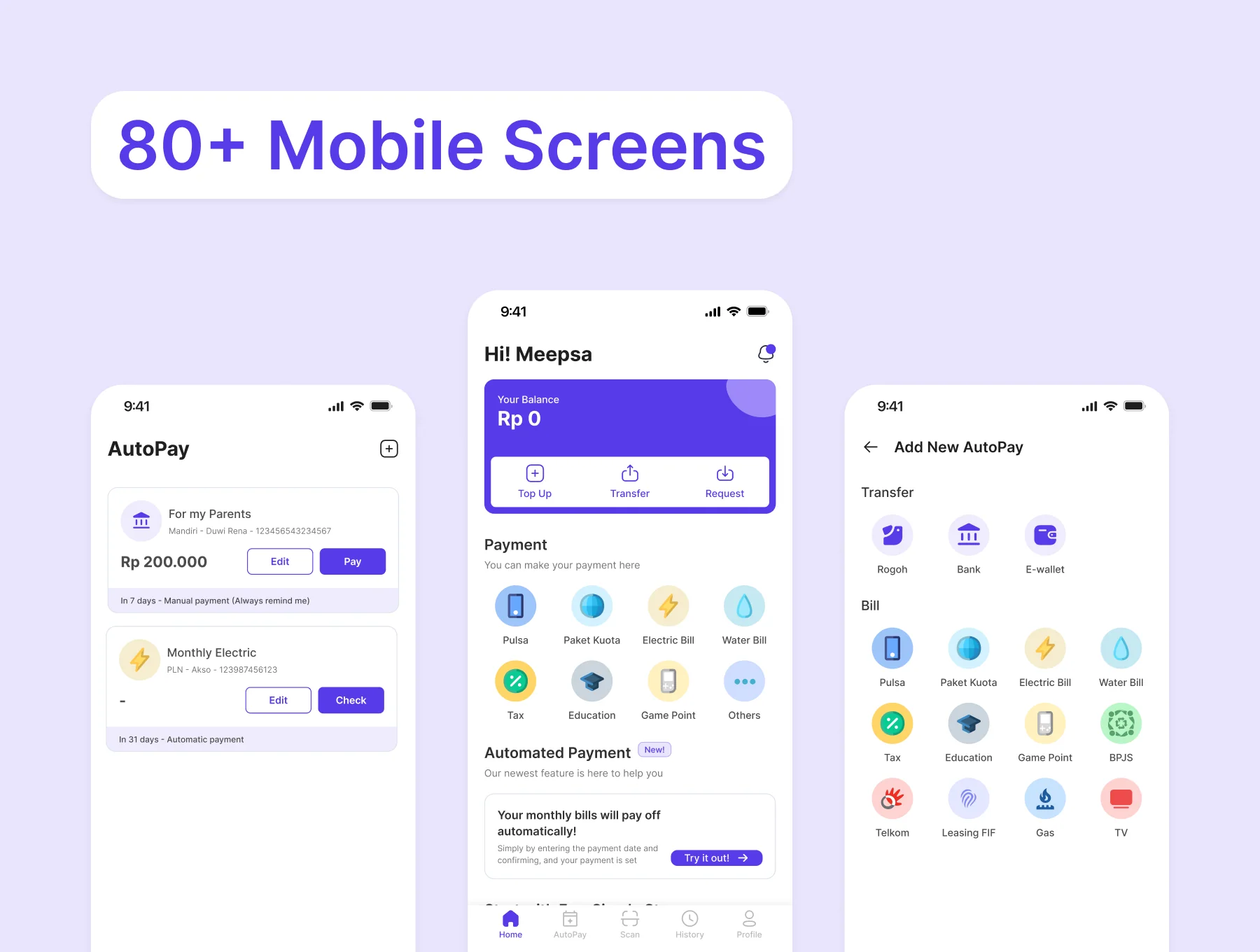 Rogoh - E Wallet Application UI Kit 2