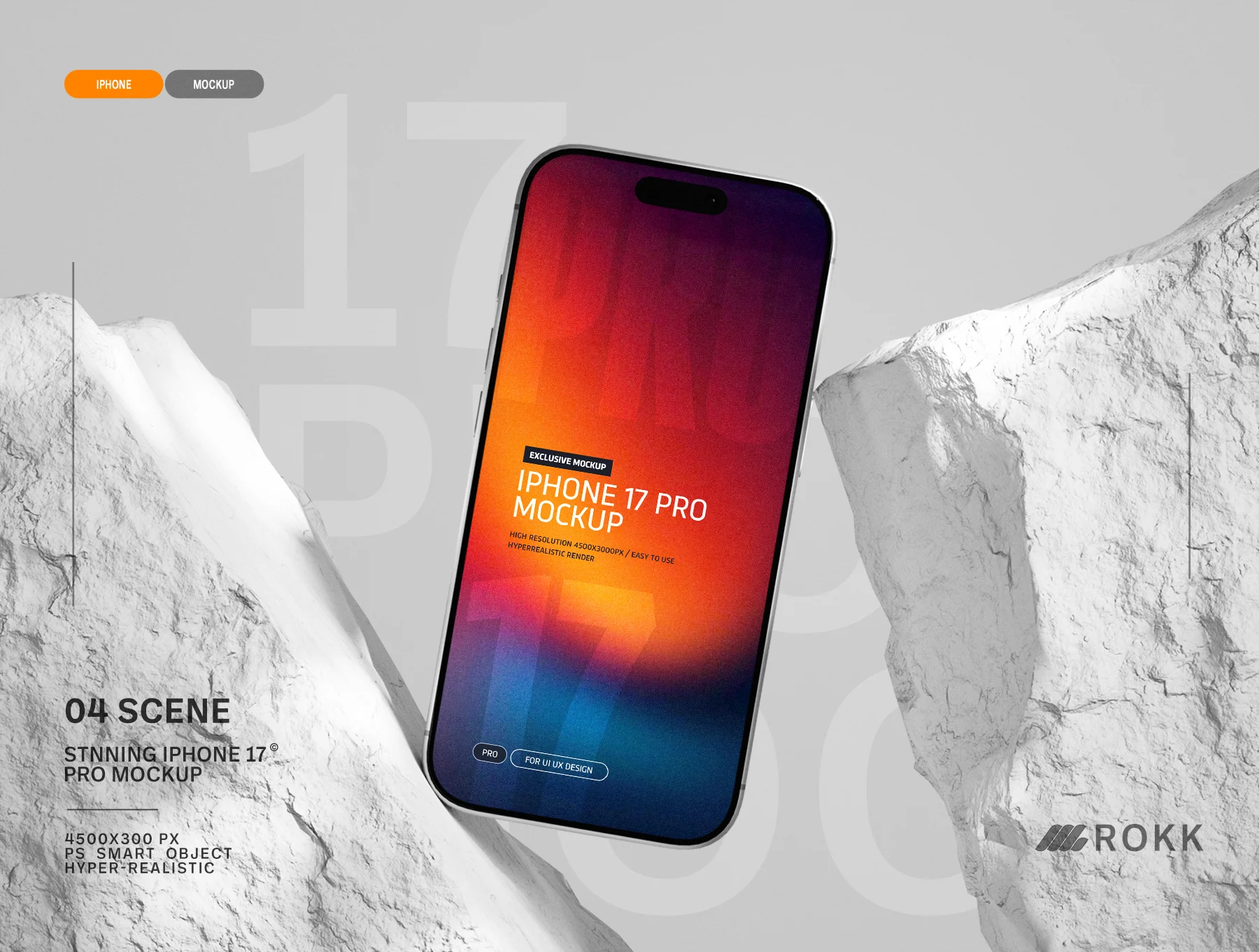 ROKK - iPhone 17 Pro Mockup
