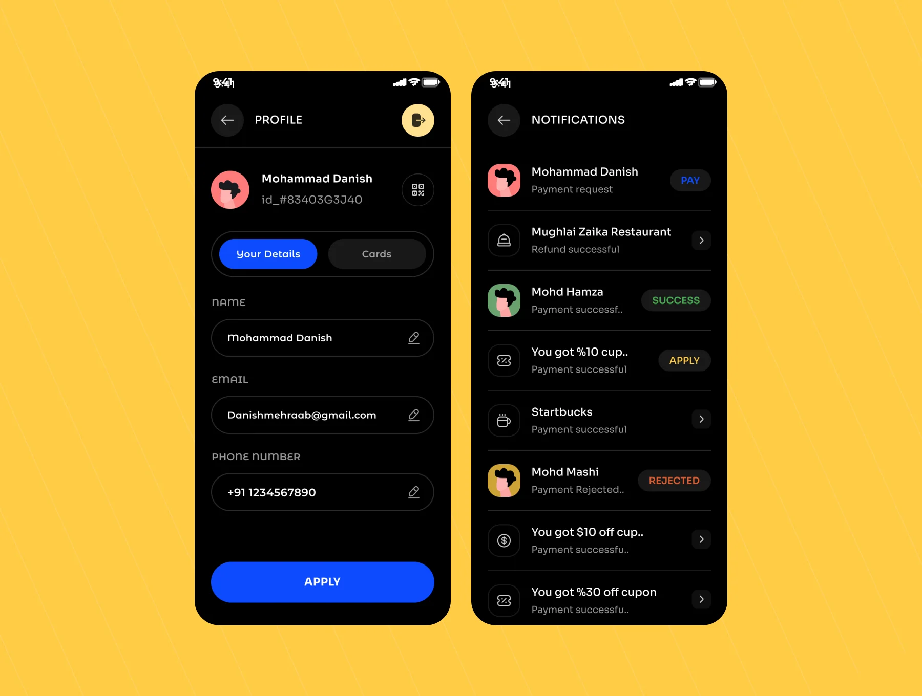 Rolet Wallet & Finance App ui kit 4