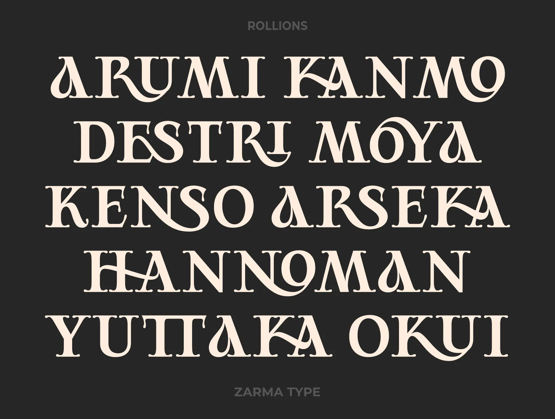 Rollions Font 4