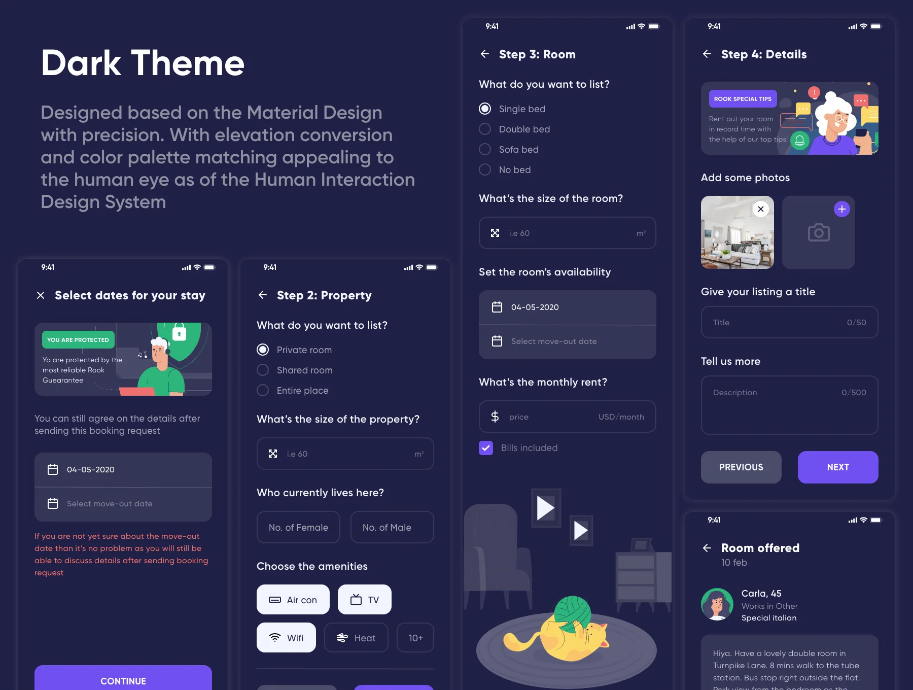 Rook - Room Booking and Real-Estate App UI Kit 2