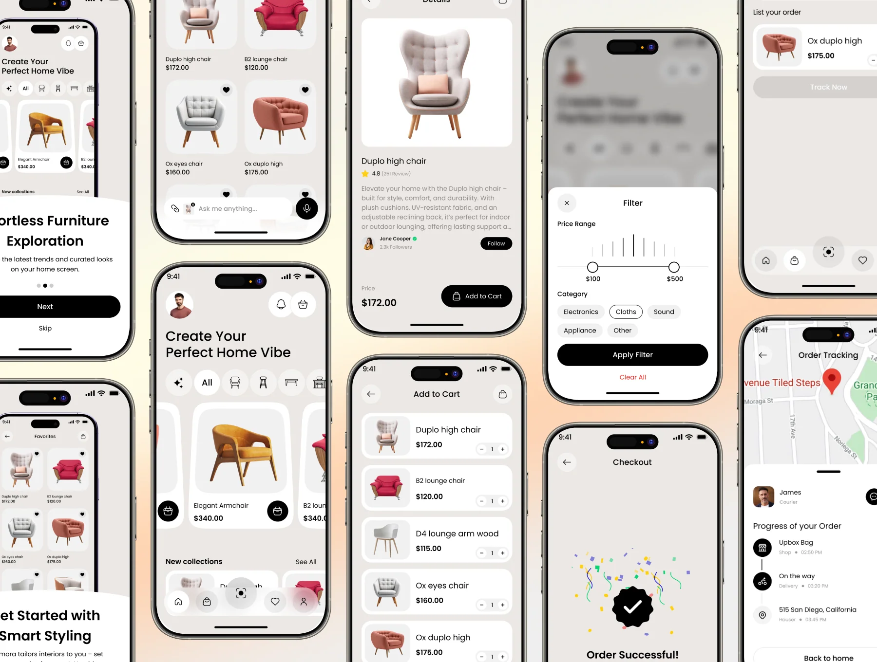 Roomora - AI Furniture Store Ecommerce Mobile App UI Kit 5