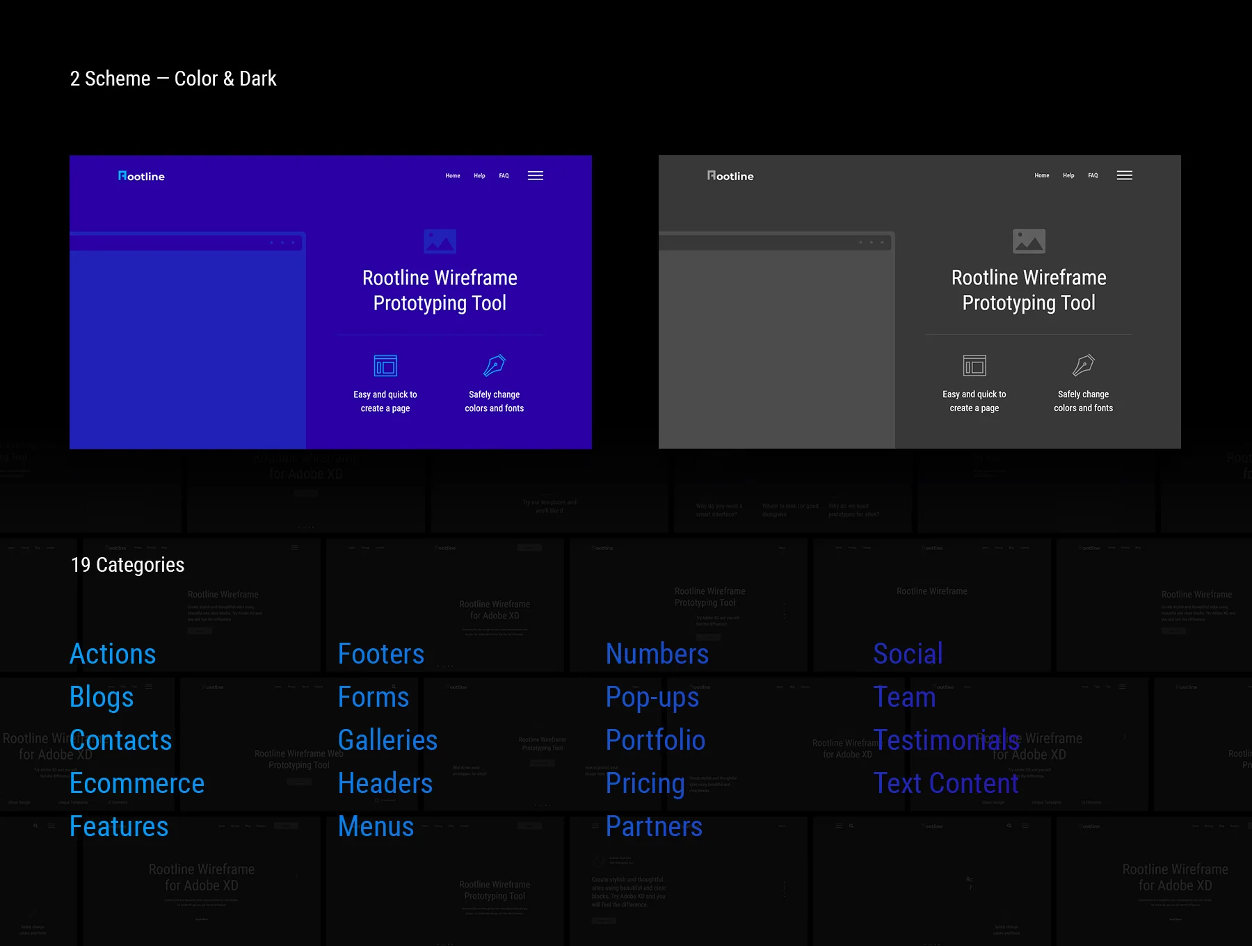 Rootline Wireframe UI Kit 2