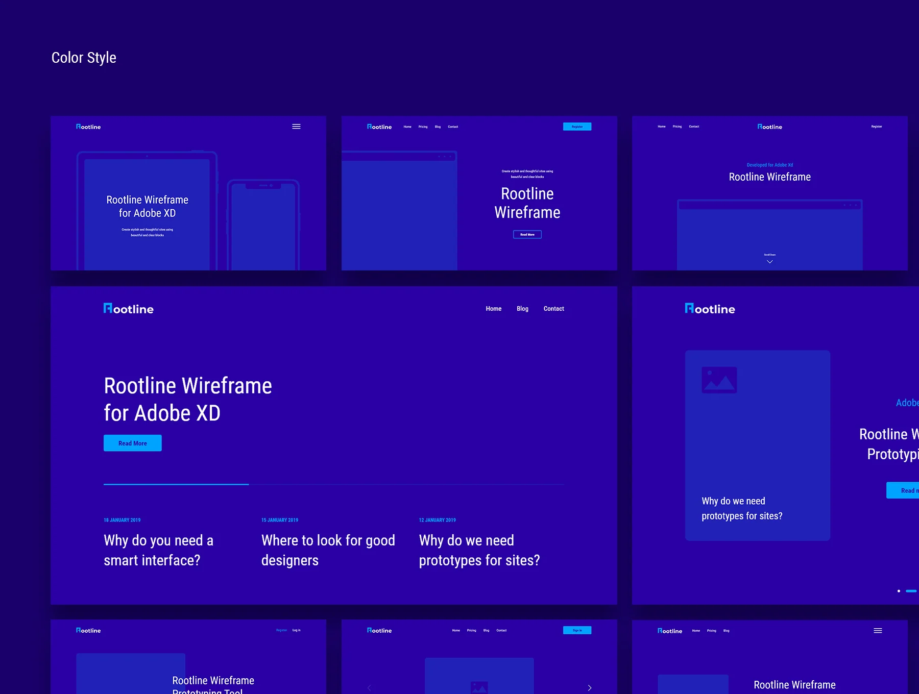 Rootline Wireframe UI Kit 5