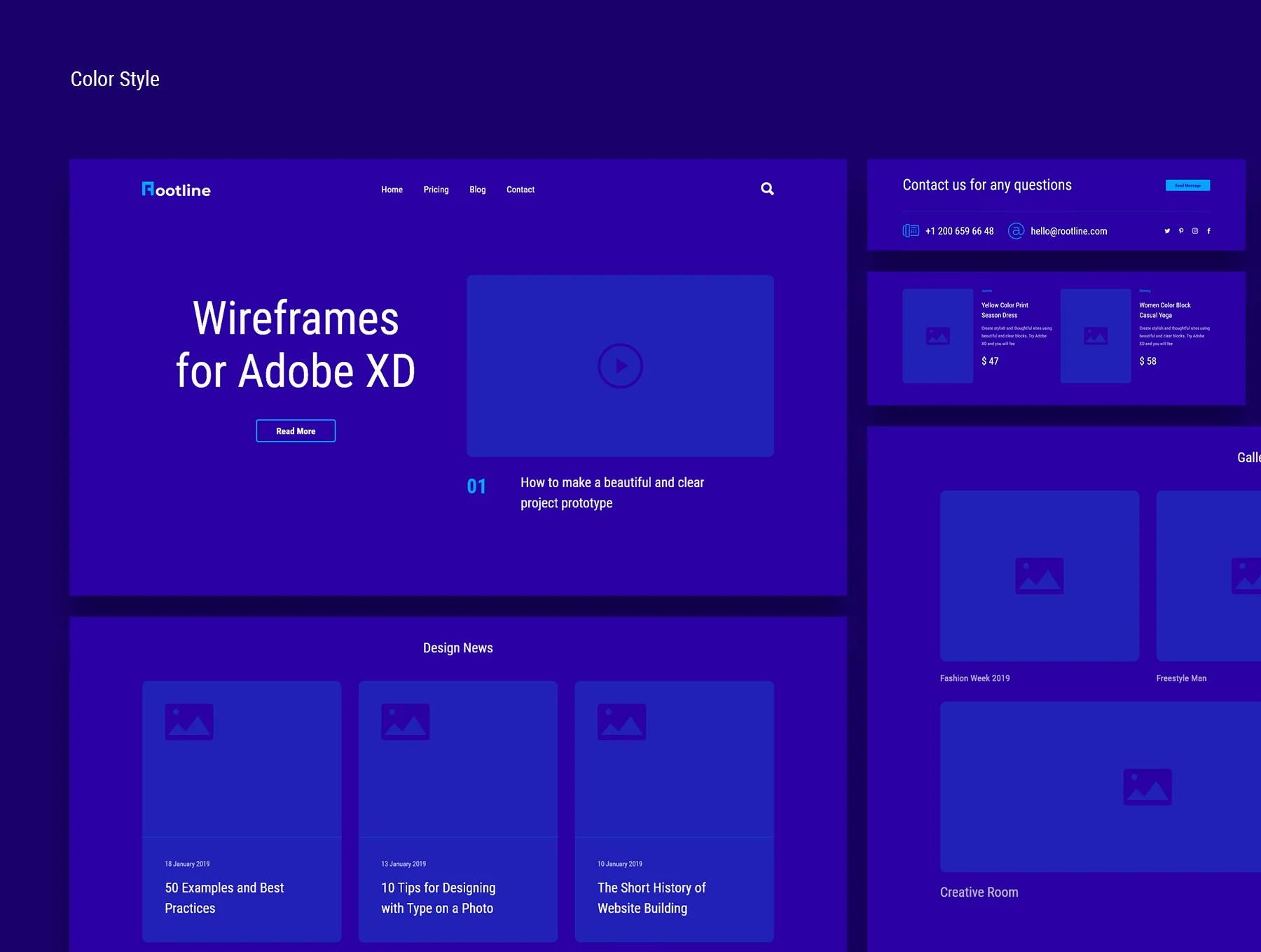 Rootline Wireframe UI Kit 6