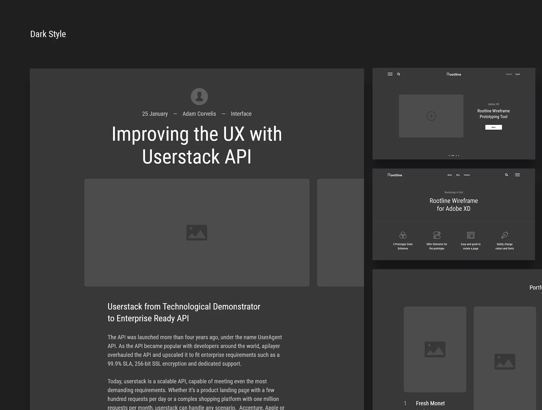 Rootline Wireframe UI Kit 7