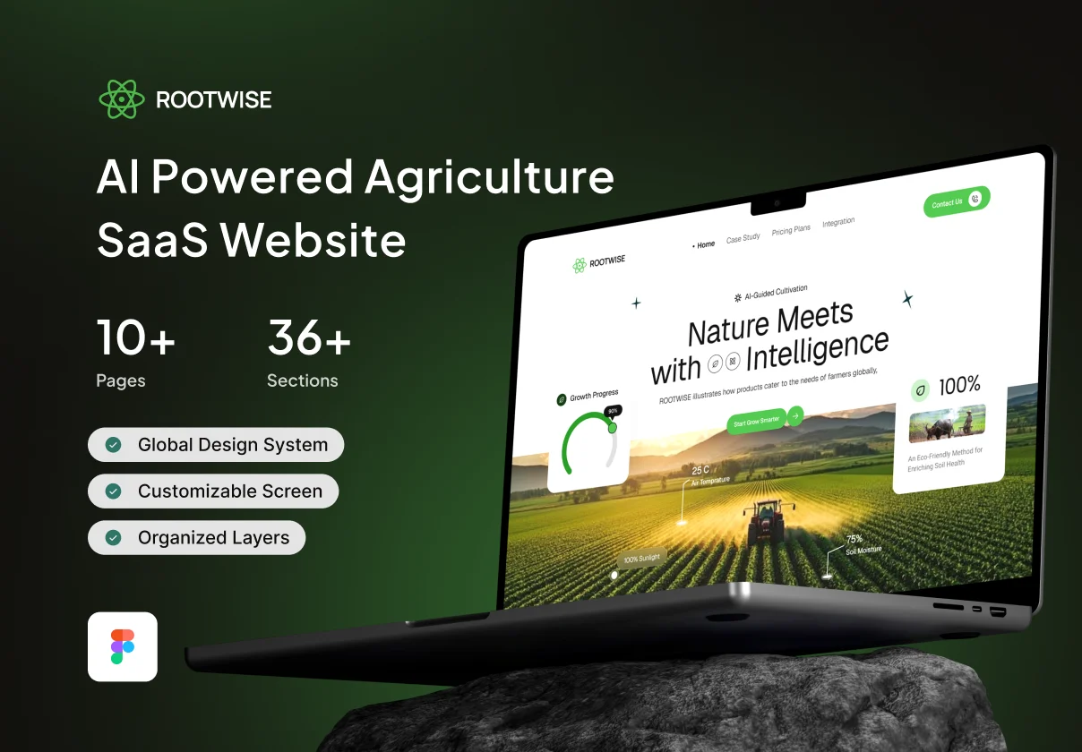 Rootwise - AI-Powered Agriculture SaaS Website