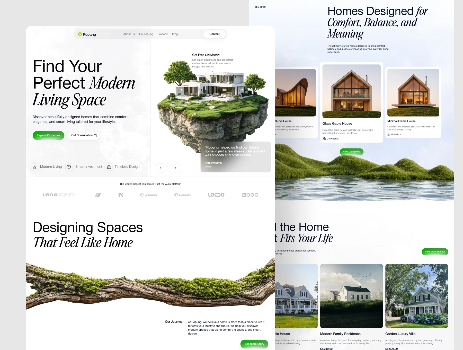 Ropung Realestate - Landing Page Web UI Kit 4